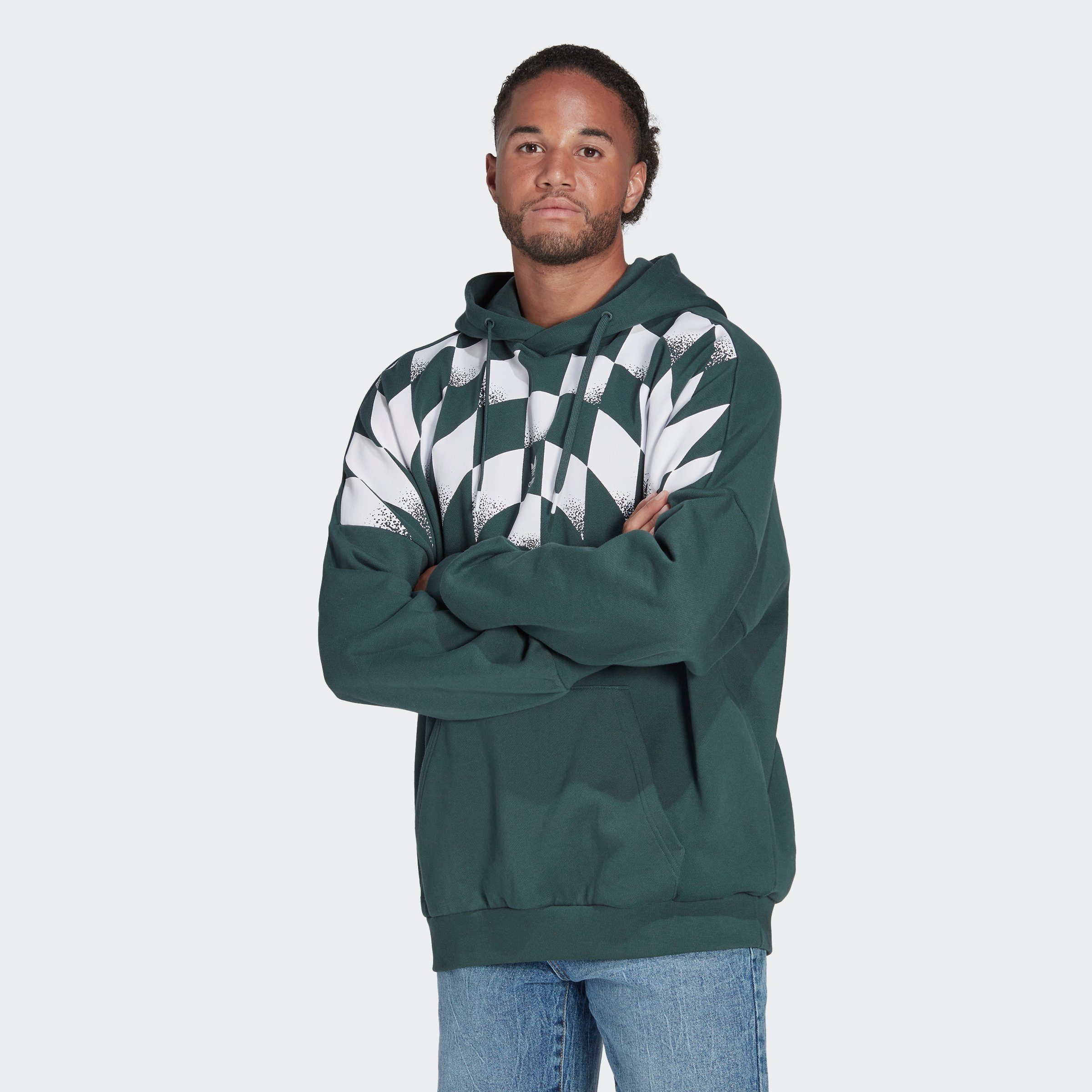 adidas Originals Sweatshirt ADIDAS REKIVE HOODIE gruen GRAPHIC