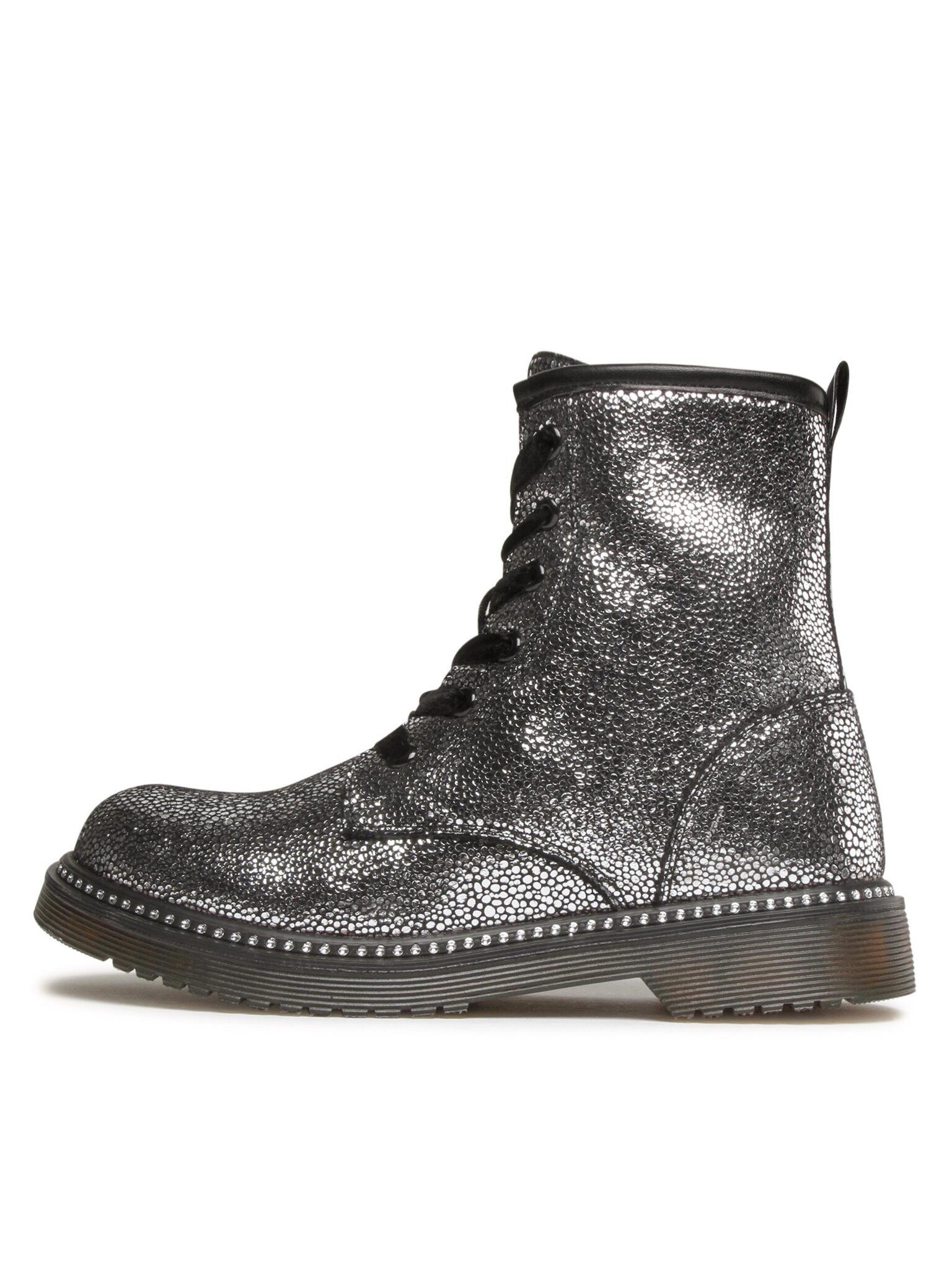 nelli blu SchnĂĽrstiefeletten CS102607-14 Silberfarben Schnürstiefelette