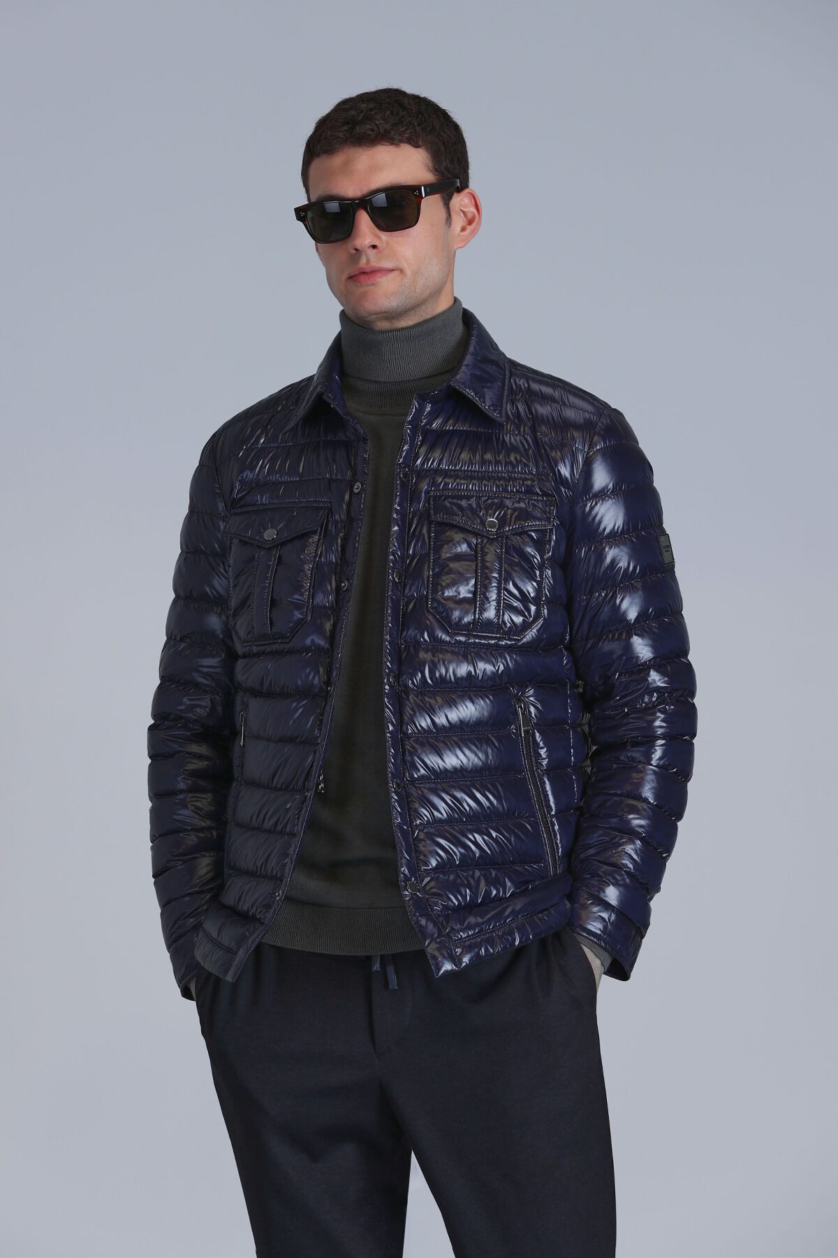 Lufian Winterjacke Kane (1-St) mit Hemdkragen