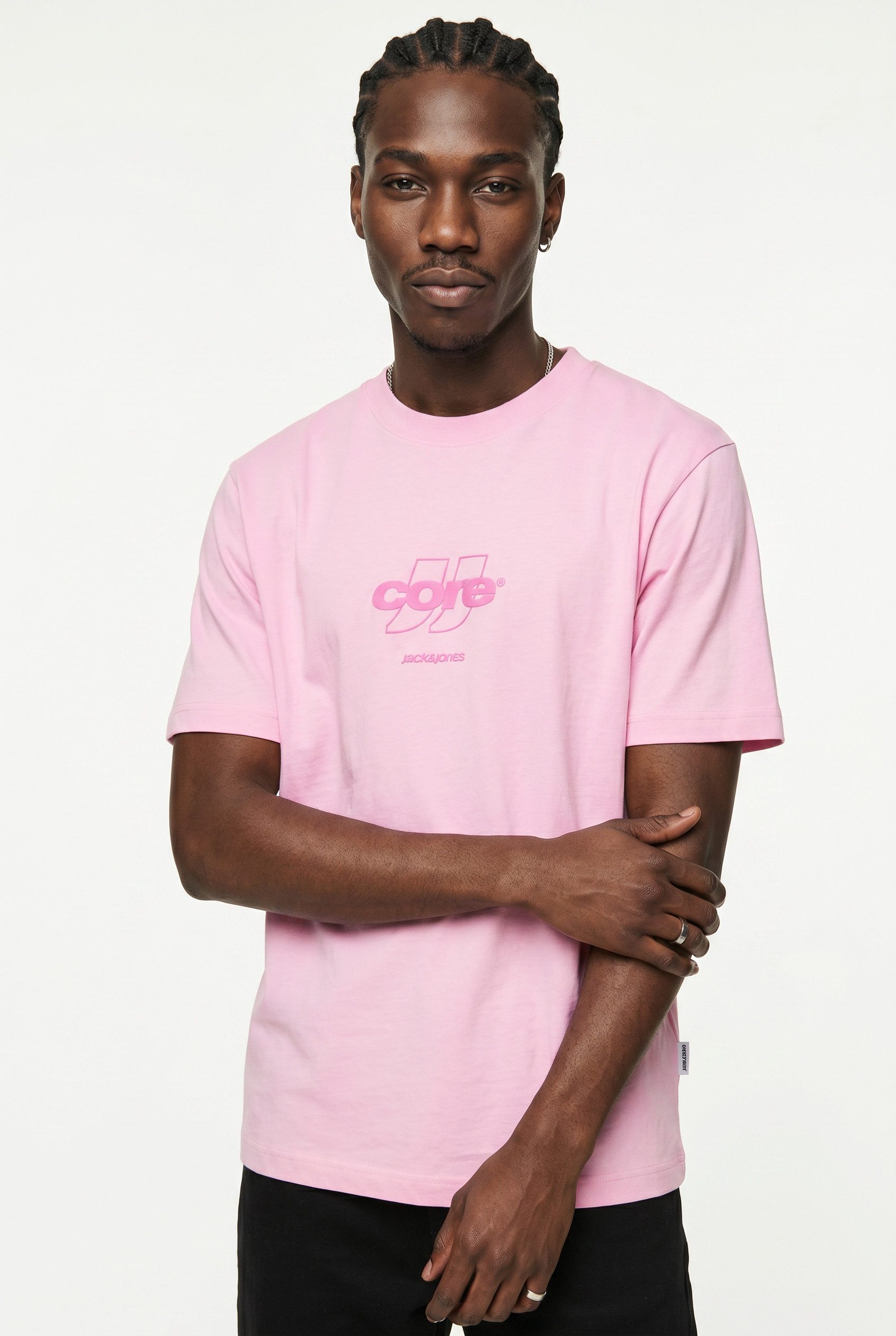 Jack & Jones T-Shirt JCOCLUB FRONT PRINT TEE SS CREW SN mit Print
