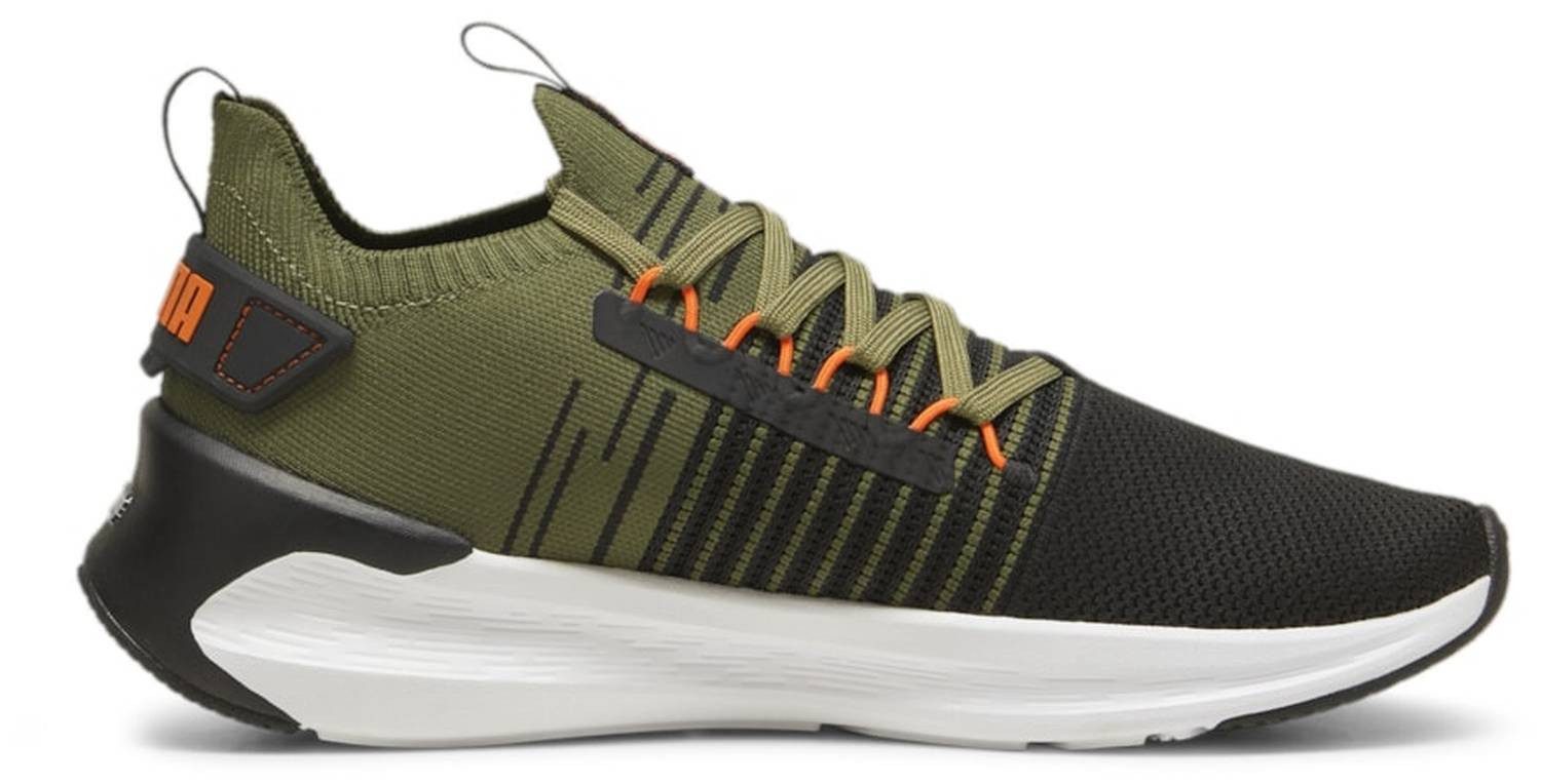 Puma Softride Symmetry Fuzion Olive-Black-Flame Flicker Sneaker
