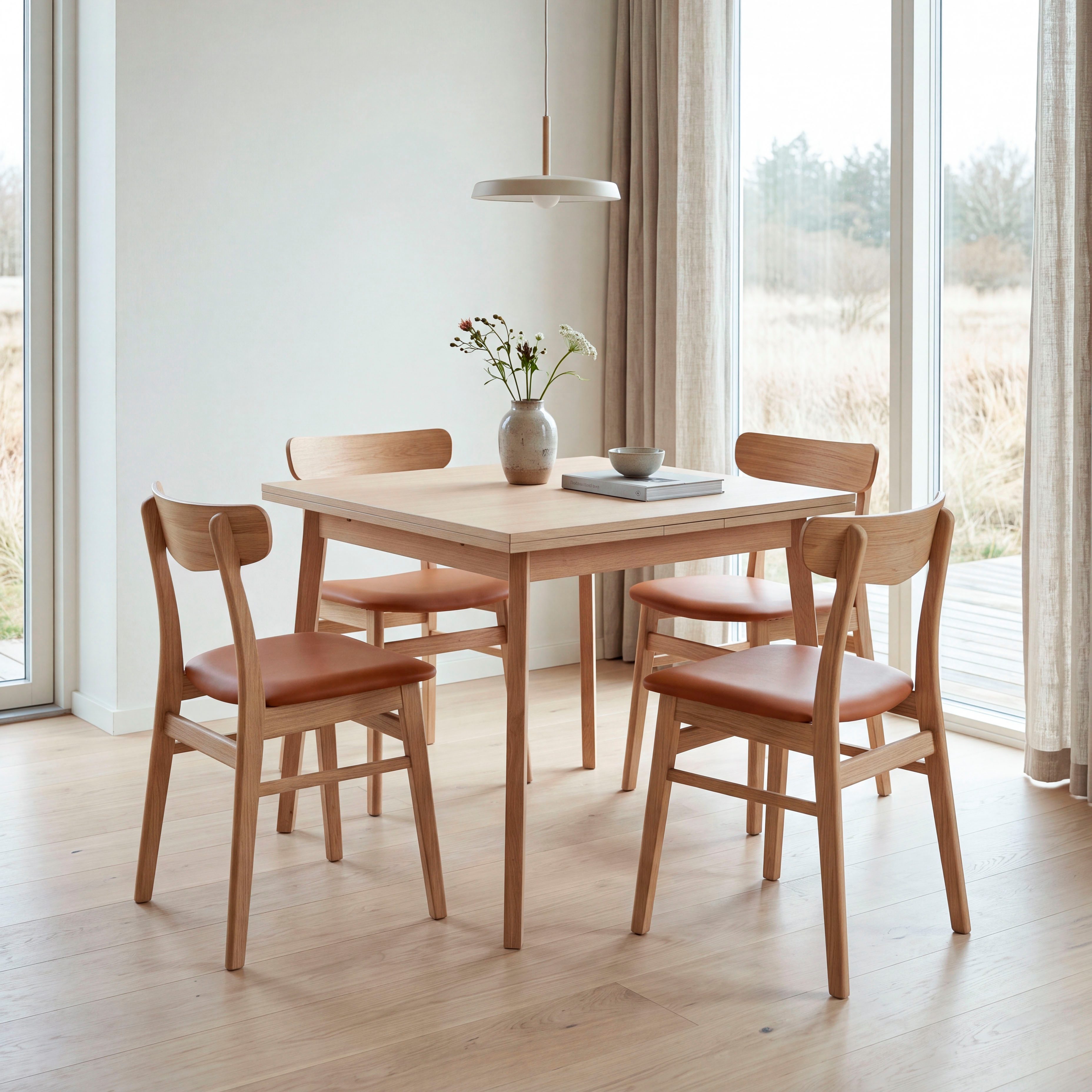 Hammel Furniture Esstisch Esstisch Basic– ausziehbar, dänisches Design, mit Einlegeplatten, Flexibel erweiterbar 90–164 cm – stabil aus Massivholz