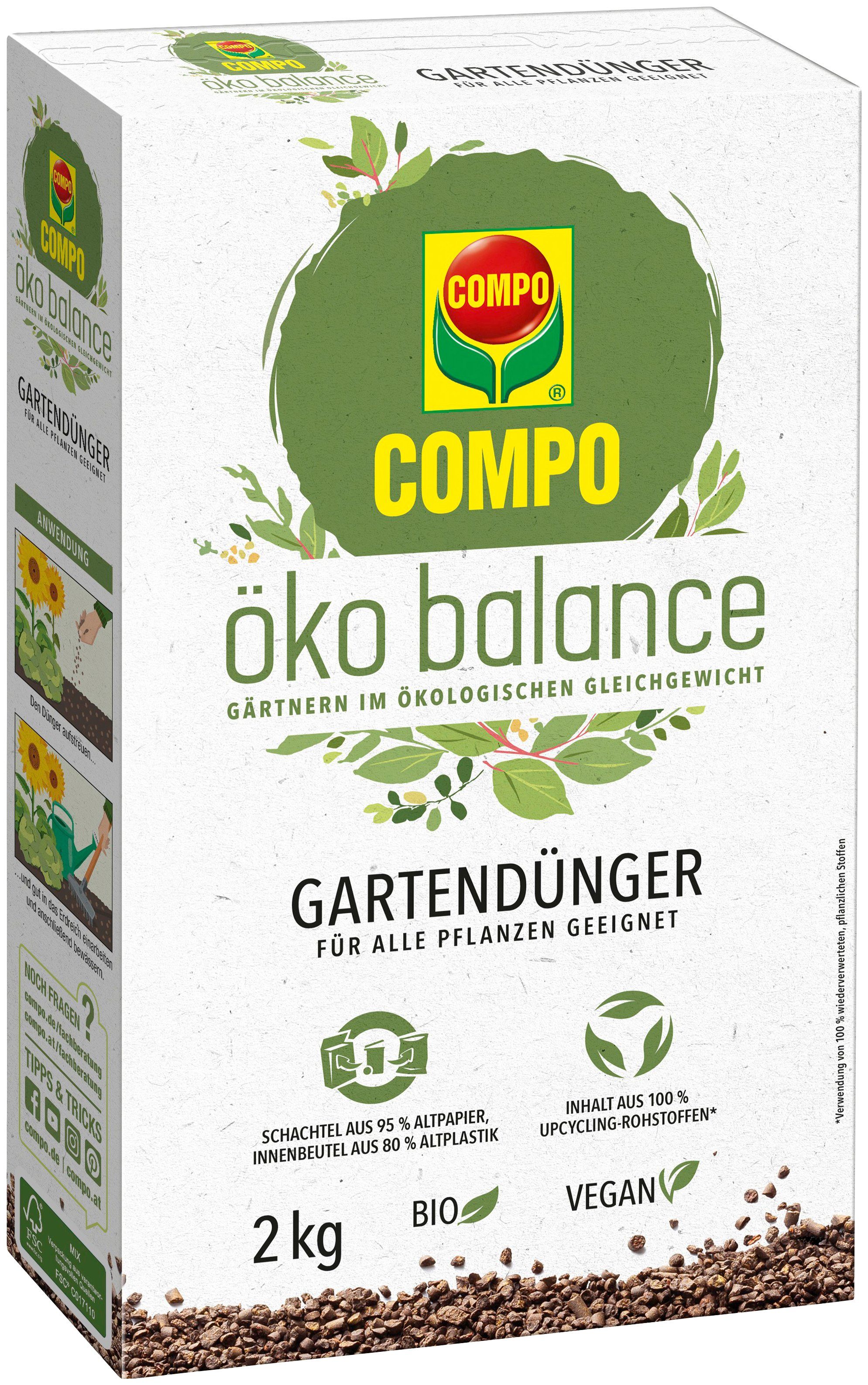 COMPO öko Balance Pflanzenerde 40 L – Torffrei, Vegan, Mit Upcycling-Rohstoffen, Für Alle Pflanzen
