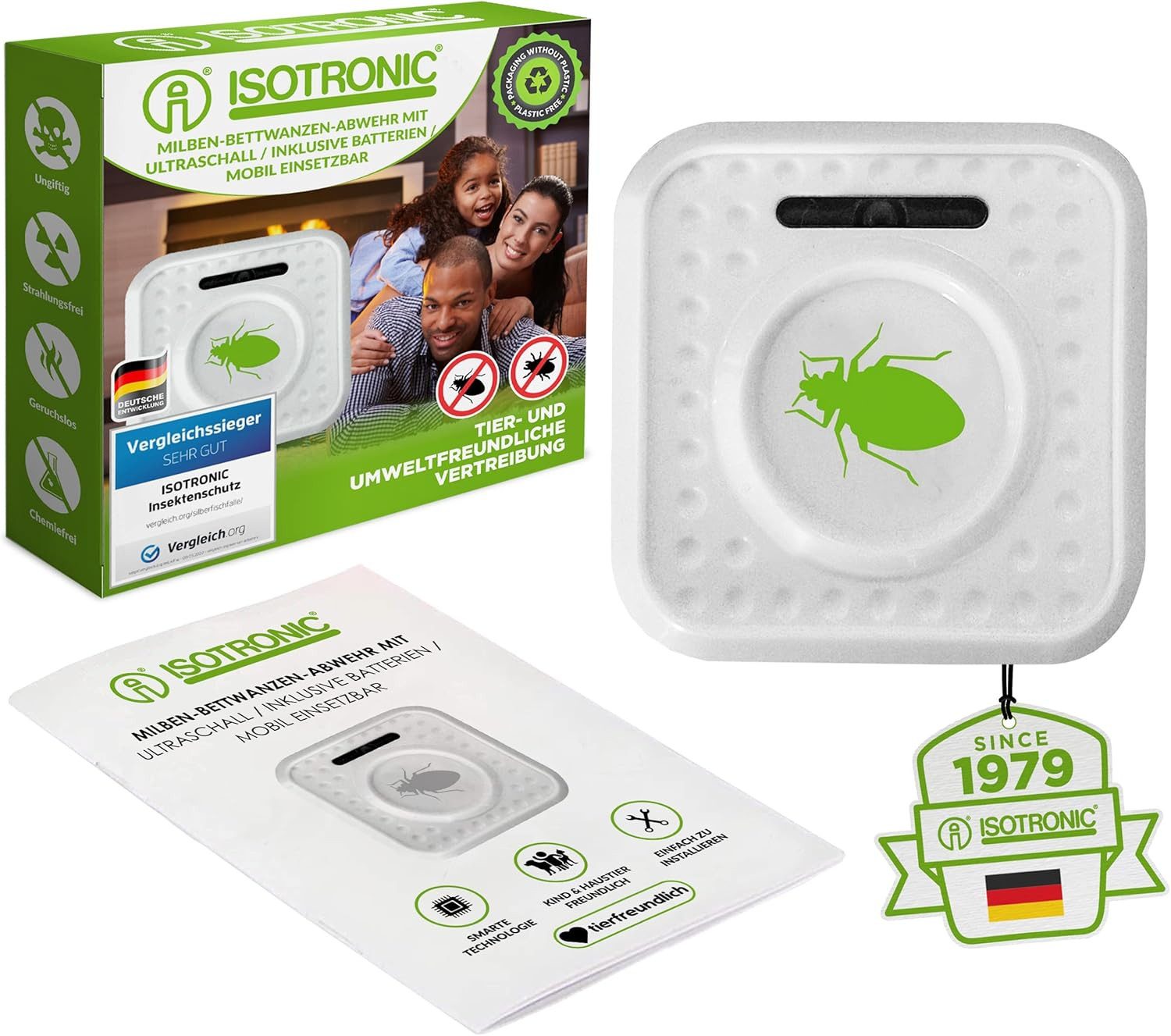 ISOTRONIC Ultraschall-Milbencontroller Isotronic Milbenfrei Mobil, 1-tlg.