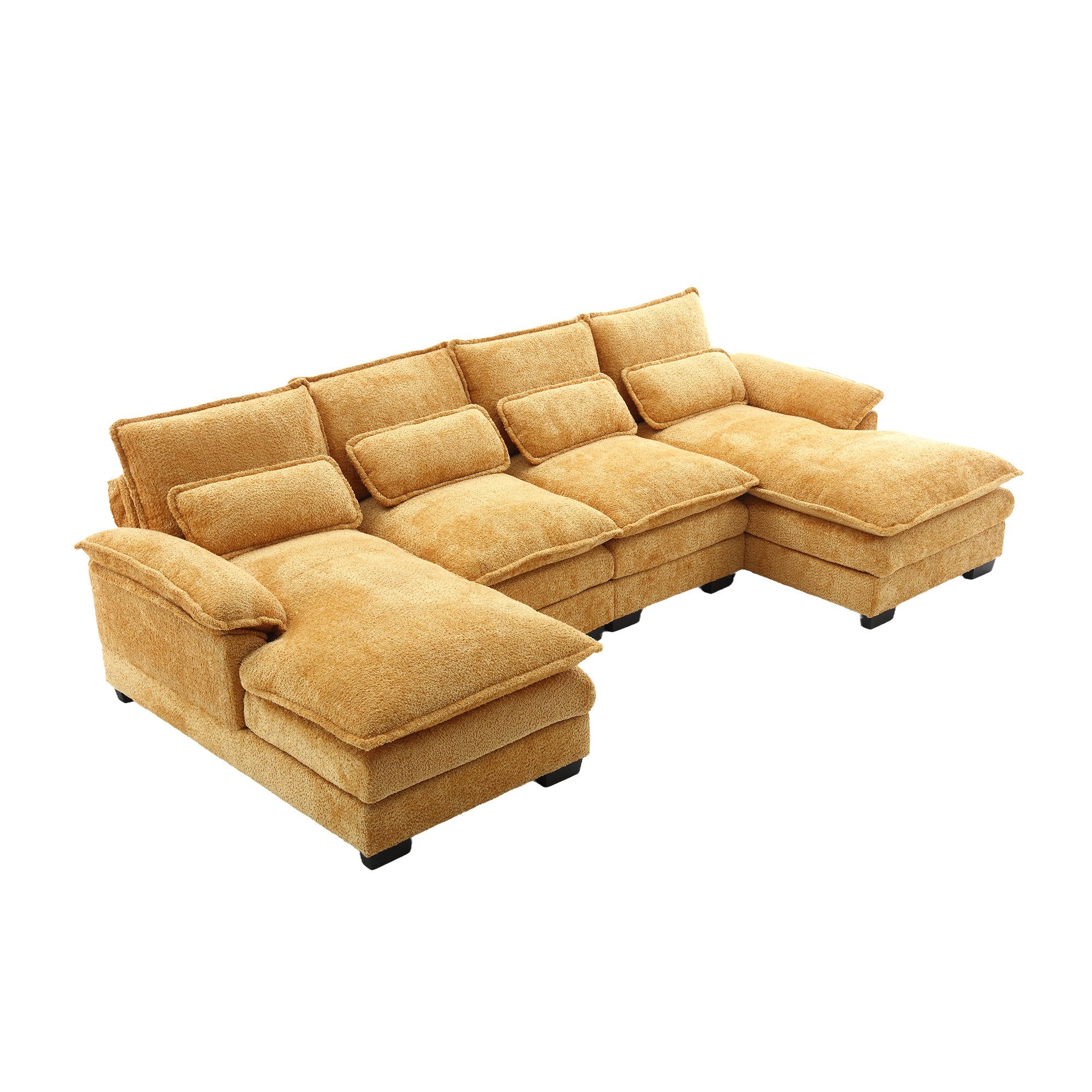 KLAM HOME Sofa Modernes U-förmiges 4-Sitzer günstig online kaufen