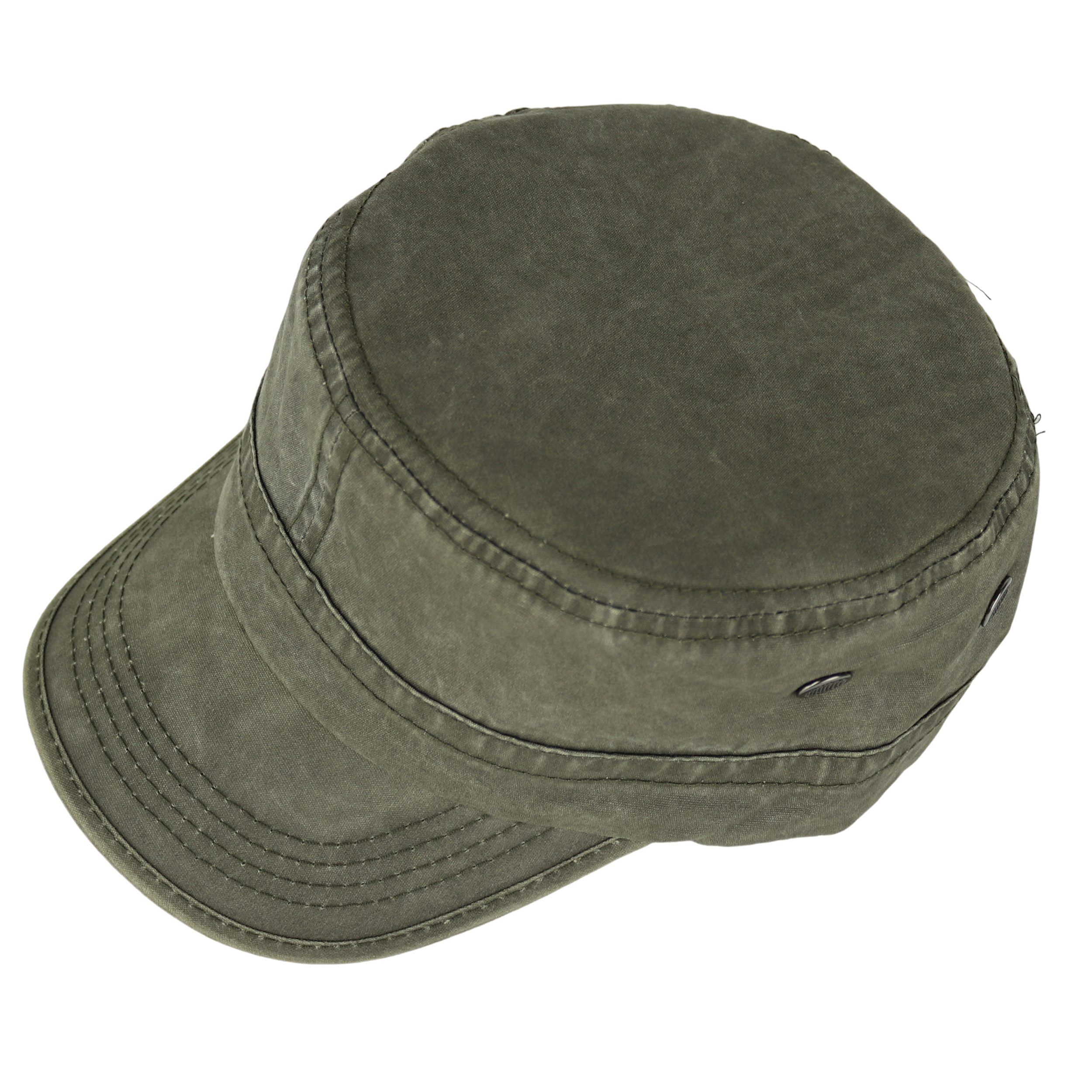 MIRROSI Army Cap Military Cap aus reinem Baumwolle mit Shirm used Look (Outdor Cap, Feldmütze, Kappe) Used Look, Atmungsaktiv, Einheitsgröße, Unisex, Damen Herren