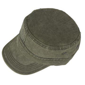 MIRROSI Army Cap Military Cap aus reinem Baumwolle mit Shirm used Look (Kappe, Outdor Cap, Feldmütze) Used Look, Atmungsaktiv, Einheitsgröße, Unisex, Damen Herren