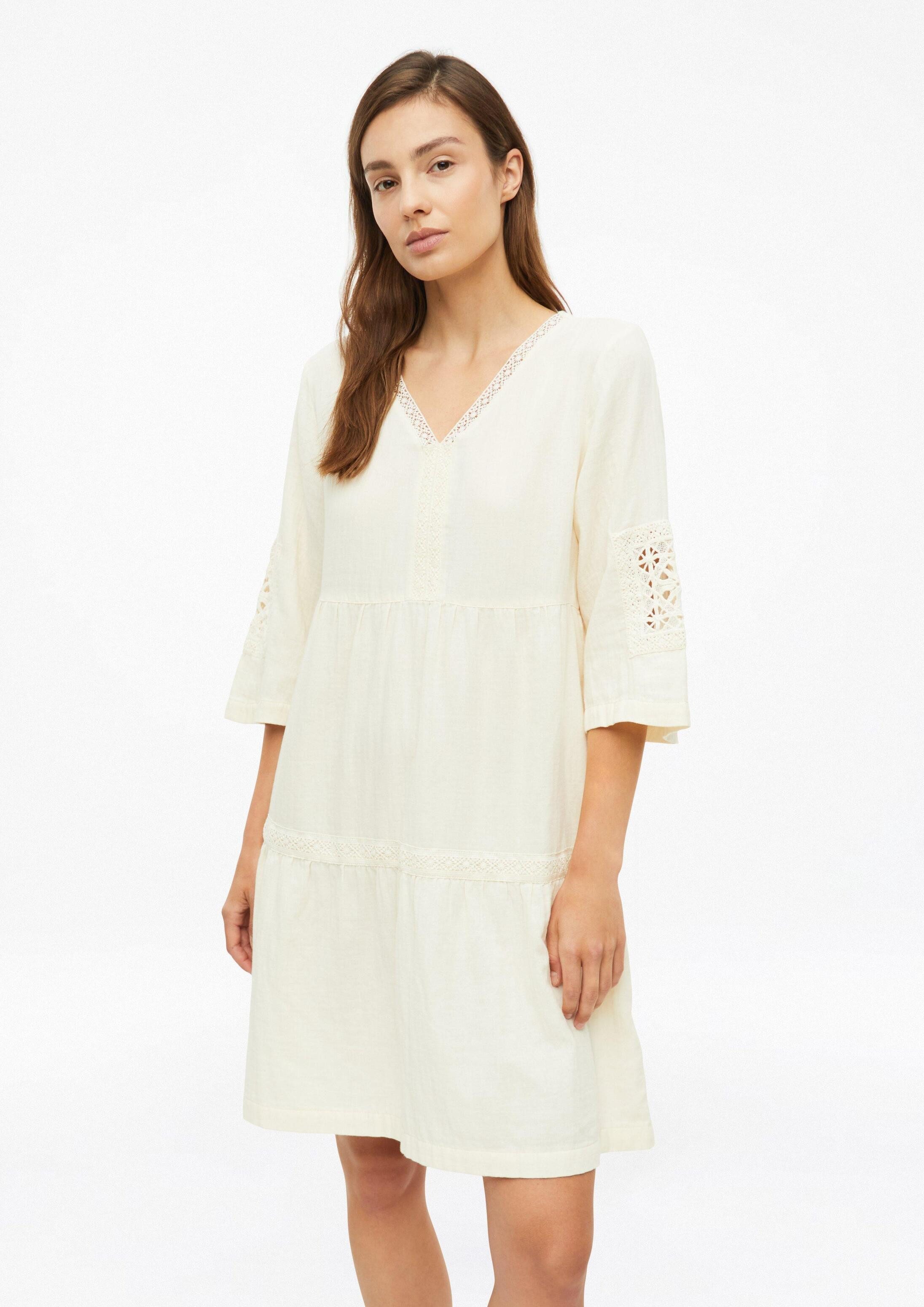 s.Oliver Minikleid Kleid Musselin-Kleid mit Spitzendetails