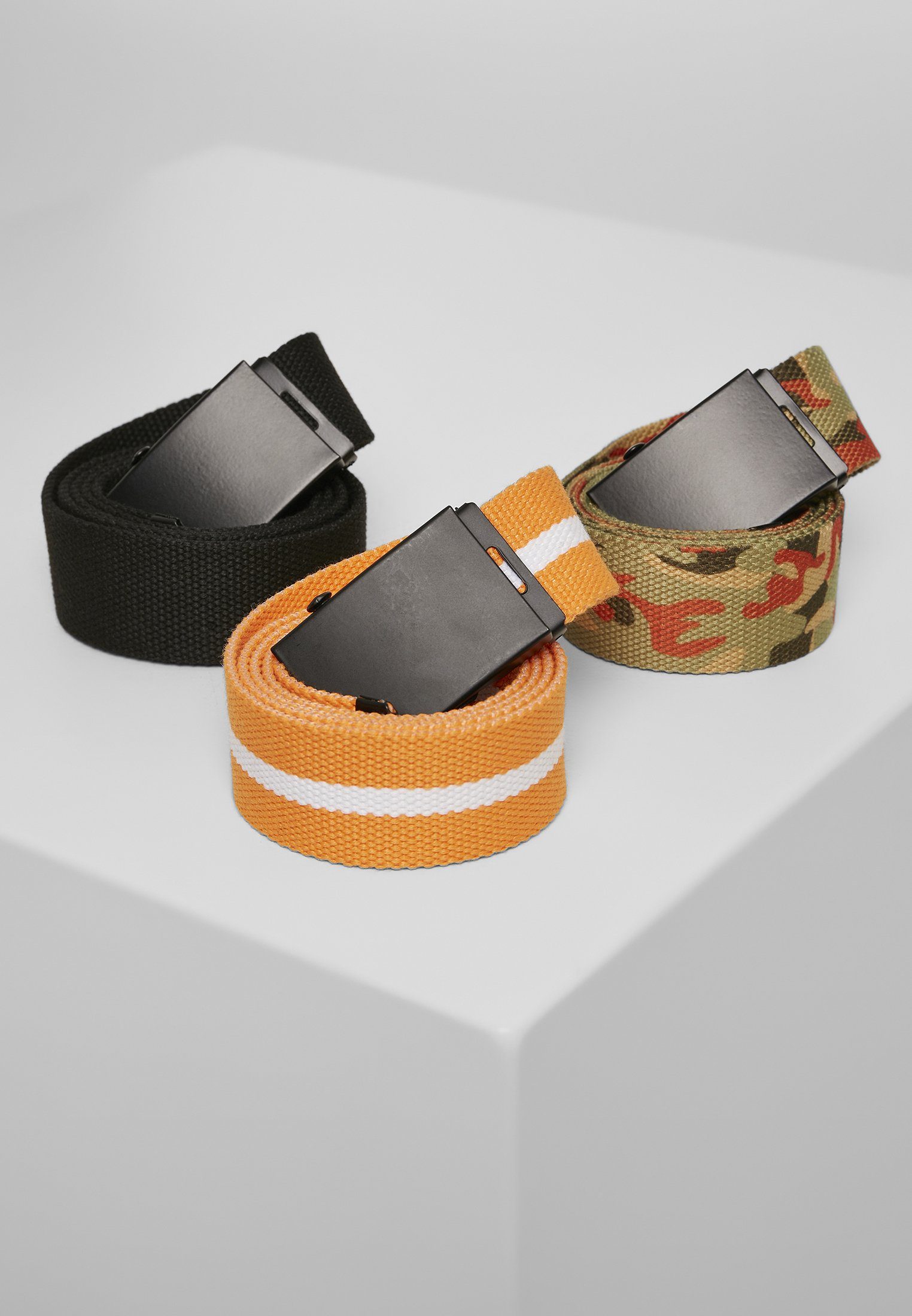 sind in voller Kraft URBAN CLASSICS Hüftgürtel Accessoires Belts Trio schwarz-camo-weiß