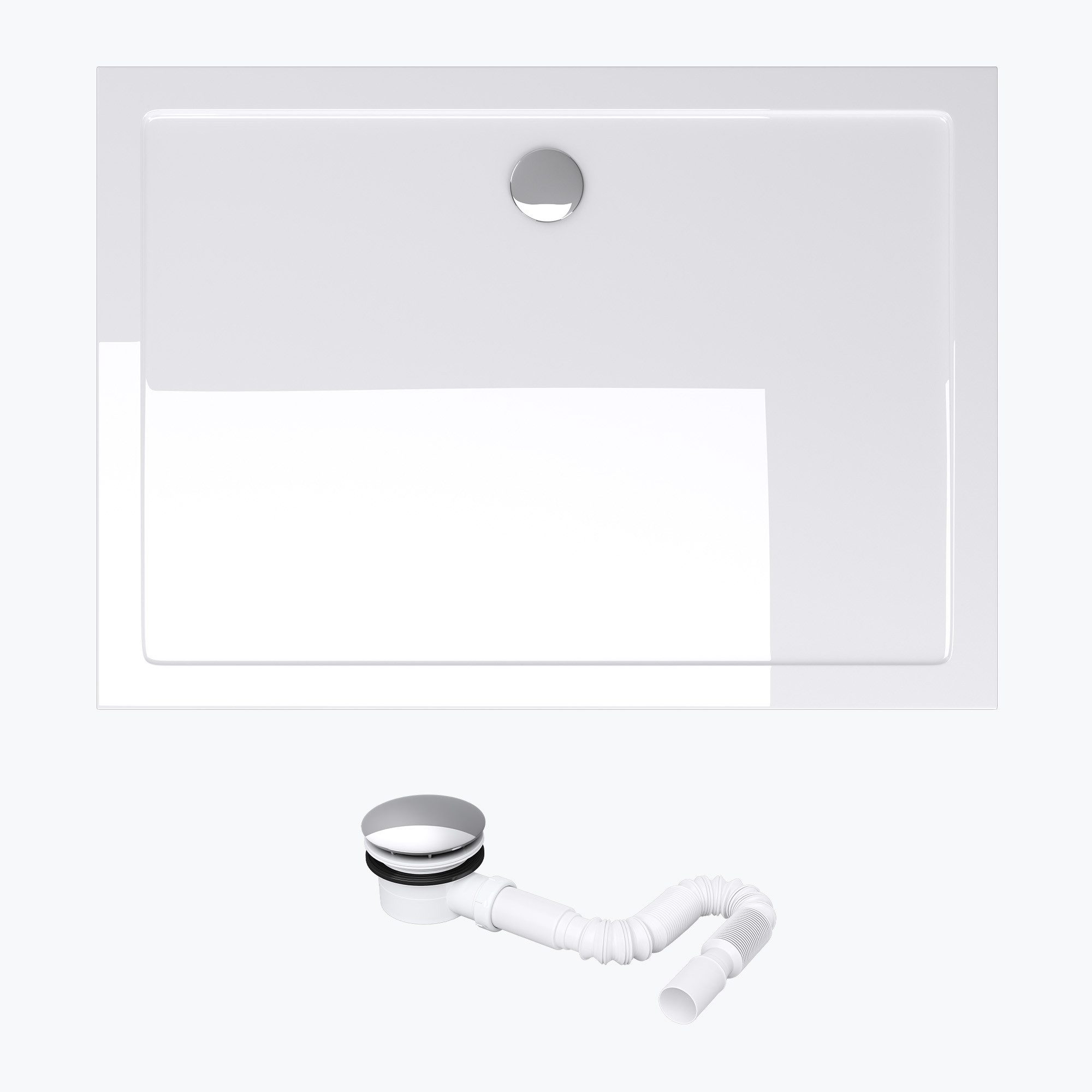 doporro Duschwanne Duschtasse flach inkl. Ablaufgarnitur aus Acryl DIN-Ansc günstig online kaufen