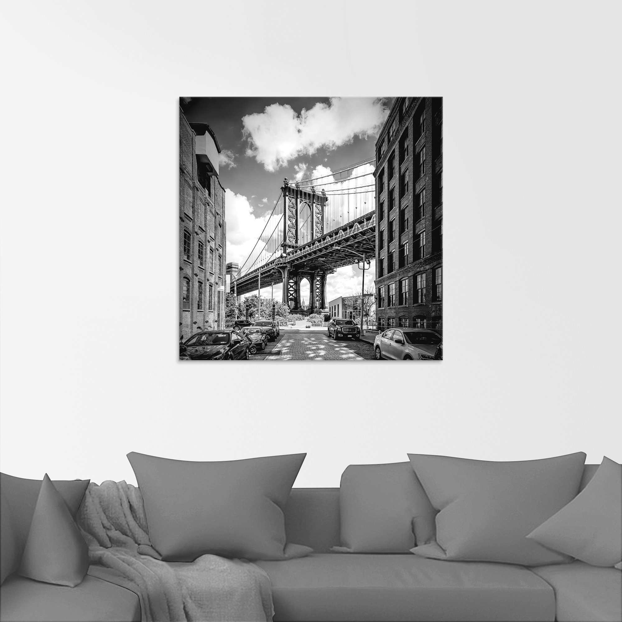 verschiedenen Bridge, Artland in Manhattan Größen York (1 New City St), Glasbild Amerika