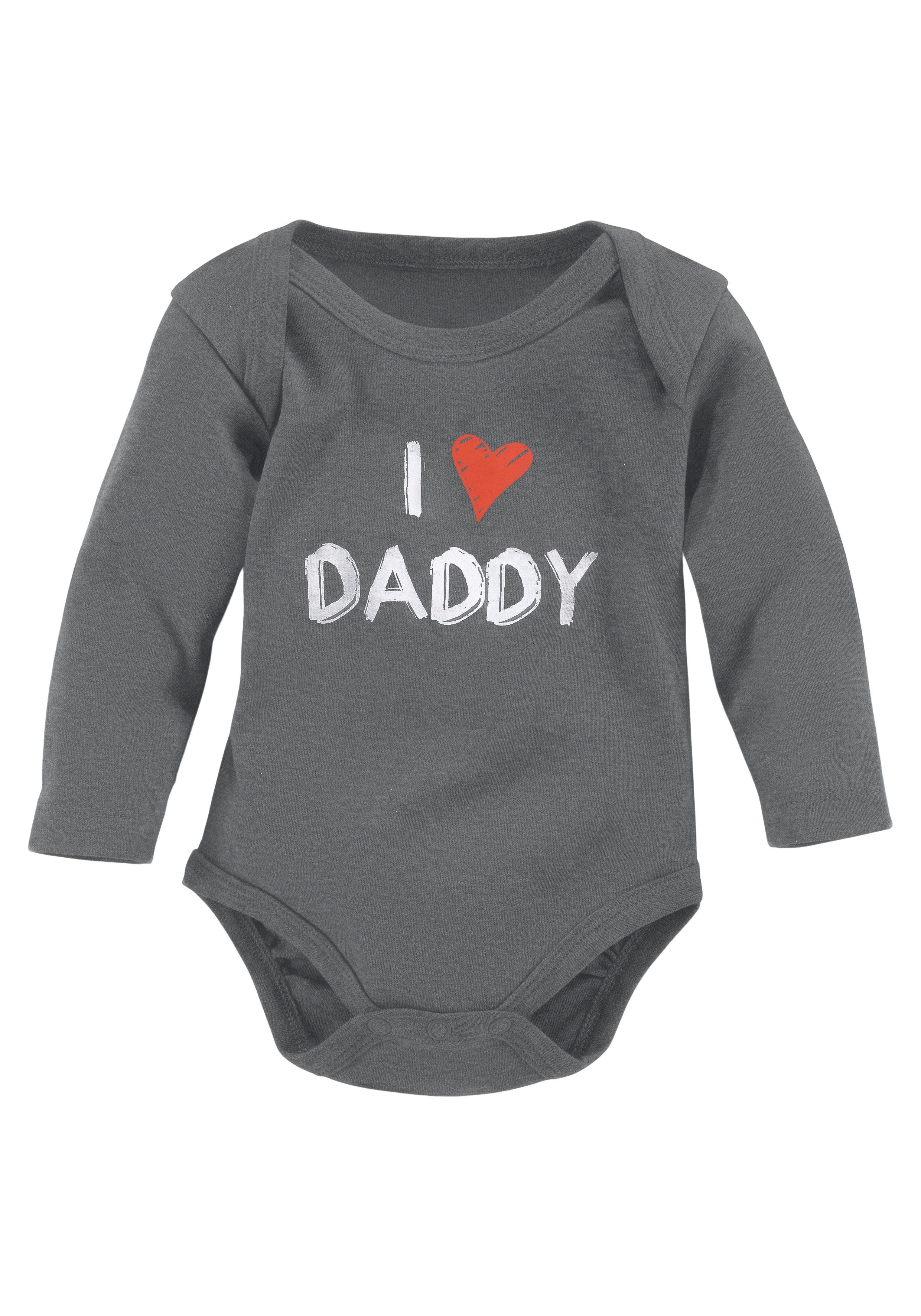 KIDSWORLD Langarmbody 2er Pack Baby-Bodies, Mummy & Daddy (Packung, 2-tlg., 2) aus Bio-Baumwolle – Bild 4 von 5