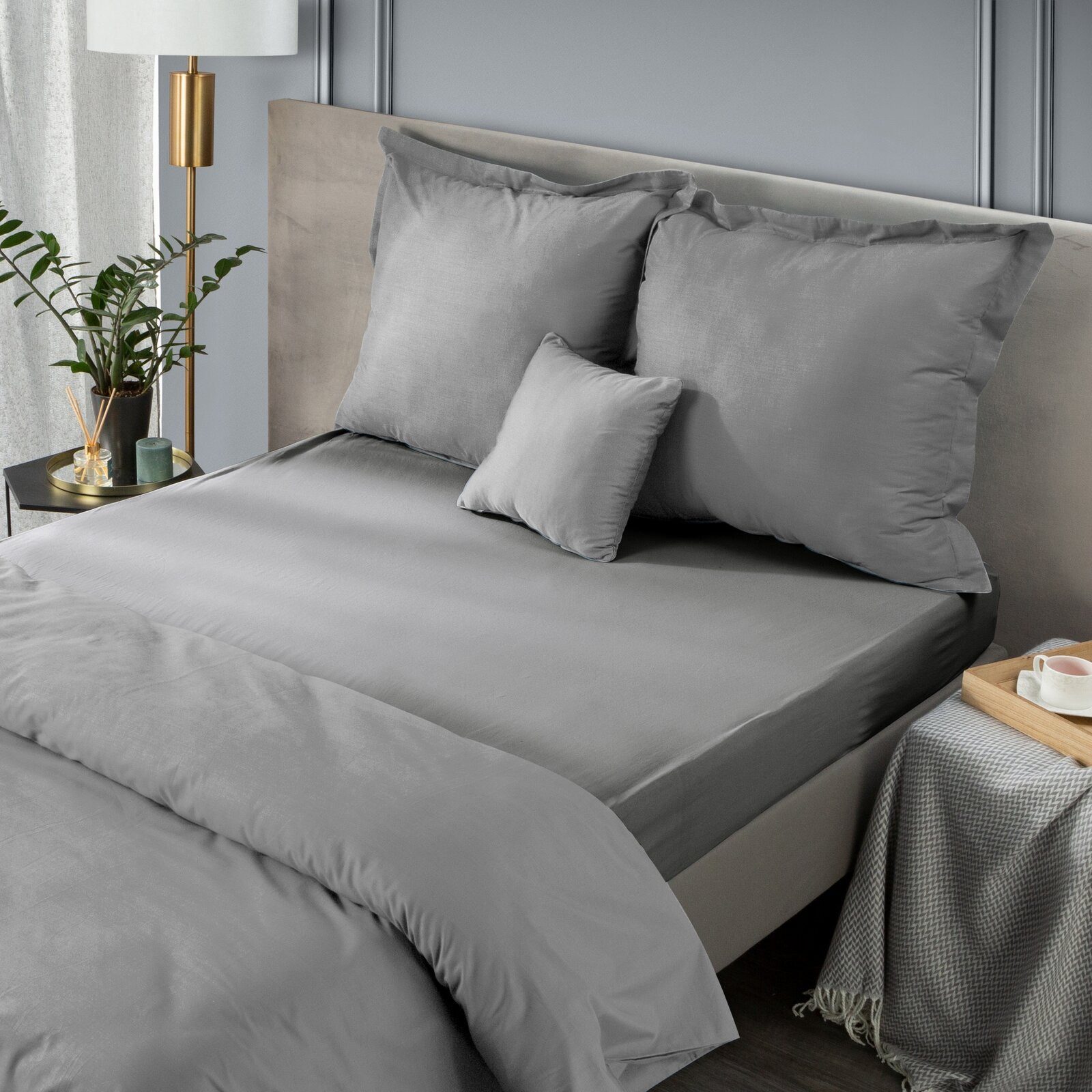 Eurofirany Spannbettlaken Betttuch mit Gummizug, Baumwolle, Makosatin, mit günstig online kaufen