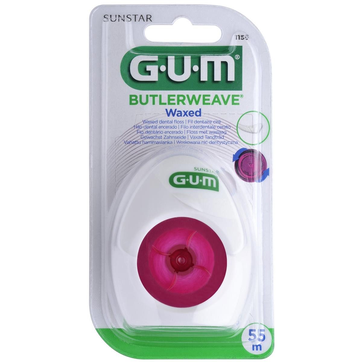 GUM Zahnseide GUM Butlerweave Zahnseide gewachst 55 m, (0-St)