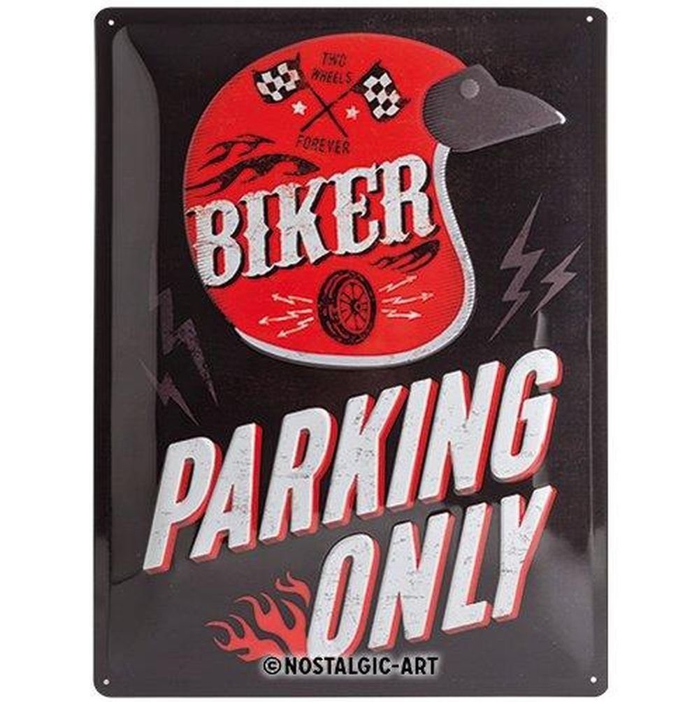Nostalgic-Art Metallschild Blechschild 30 x 40 cm - Best Garage - Biker Parking Only
