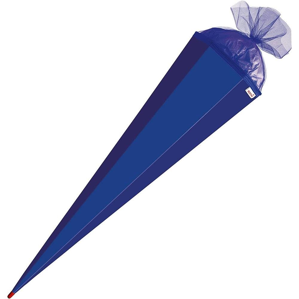 100 Tüllverschluss, cm, eckig, Ultramarinblau, mit für Schulanfang Schultüte XXL-Bastelschultüte Zuckertüte Roth