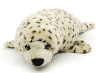 Uni-Toys Kuscheltier Seehund grau-gepunktet - verschied. Größen - Plüsch-Robbe, Plüschtier, zu 100 % recyceltes Füllmaterial