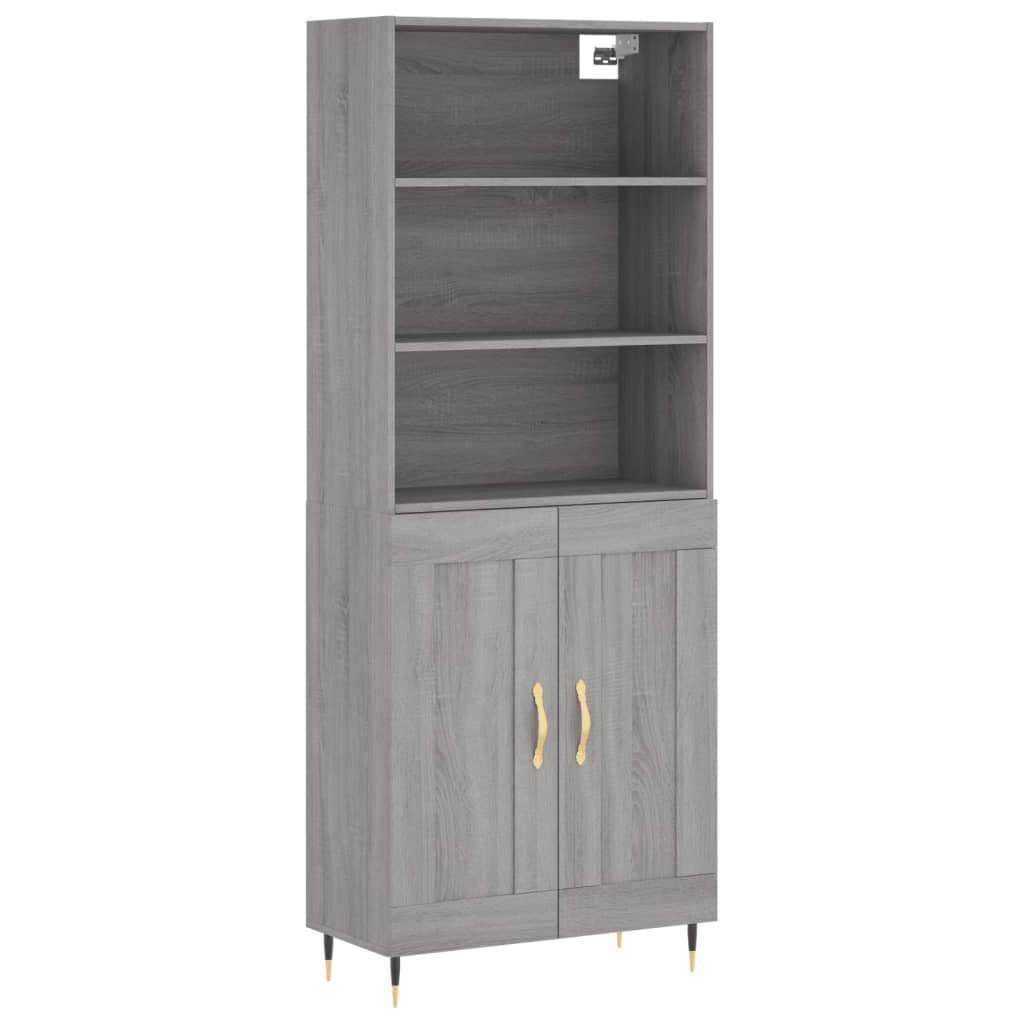 vidaXL Highboard Highboard Grau Sonoma 69,5x34x180 günstig online kaufen