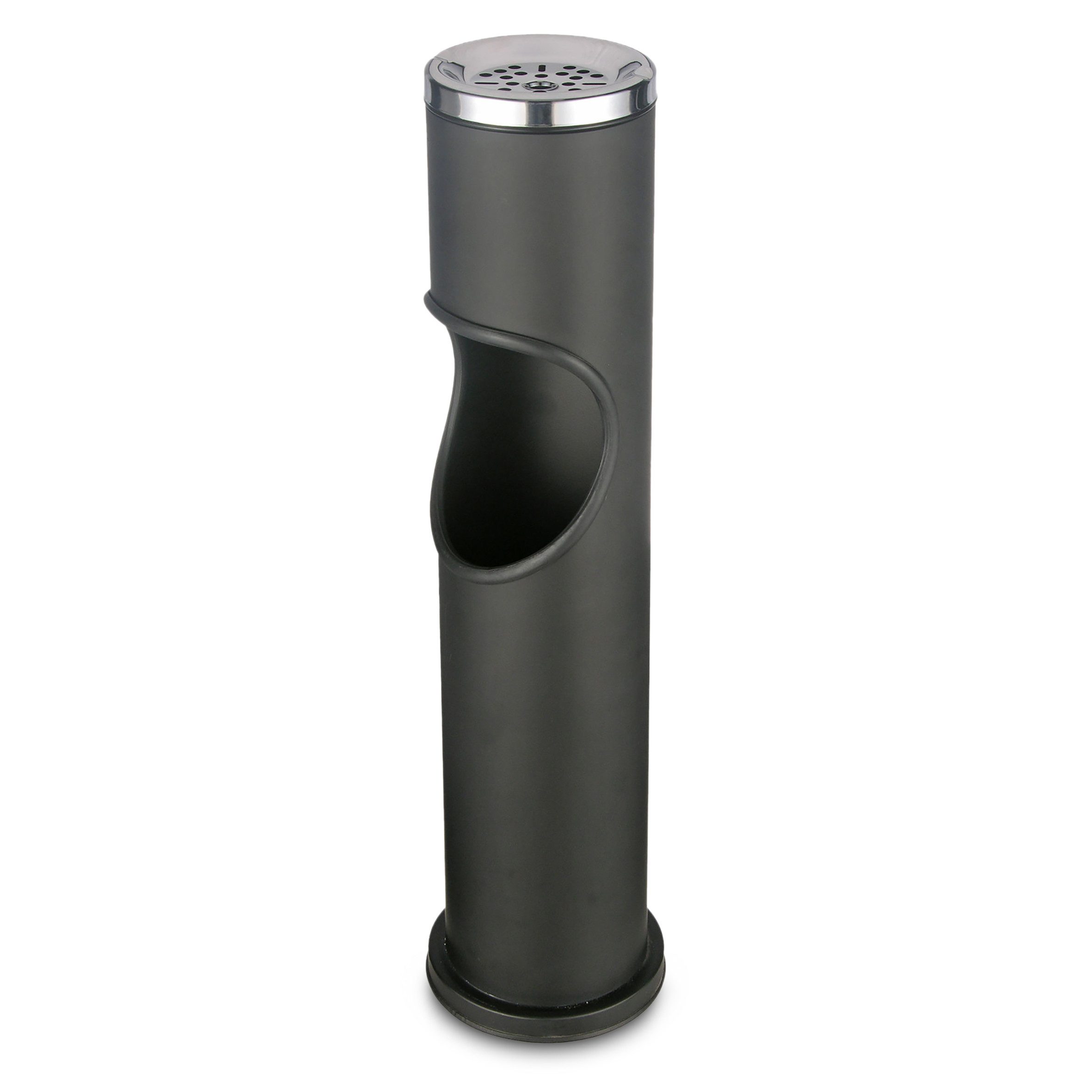 Spetebo Aschenbecher Metall Stand Aschenbecher schwarz - 47cm - Ascher, abnehmbarer Aschenbecher