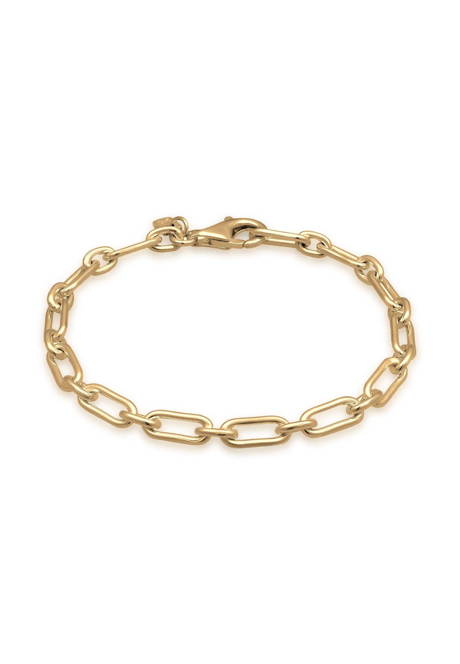 Silberarmband Gliederkette Herren Oval Modern 925 Sterling Silber
