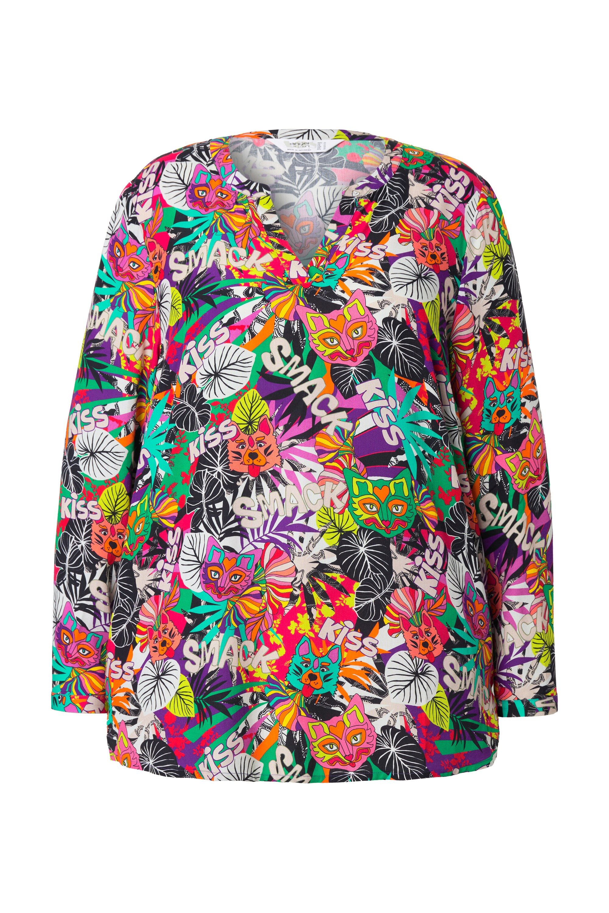 Angel of Style Tunika Tunika Animal-Patchprint Langarm günstig online kaufen