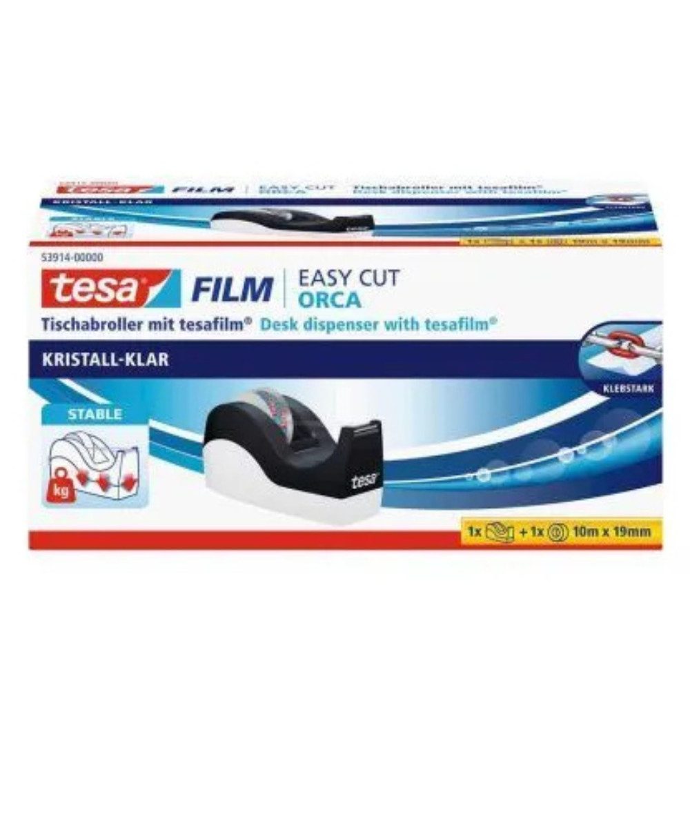 tesa Klebeband tesa Tischabroller Orca schwarz/weiß (packung, 1-St., Klebefilmabroller Orca) Gewicht: 680,0 g