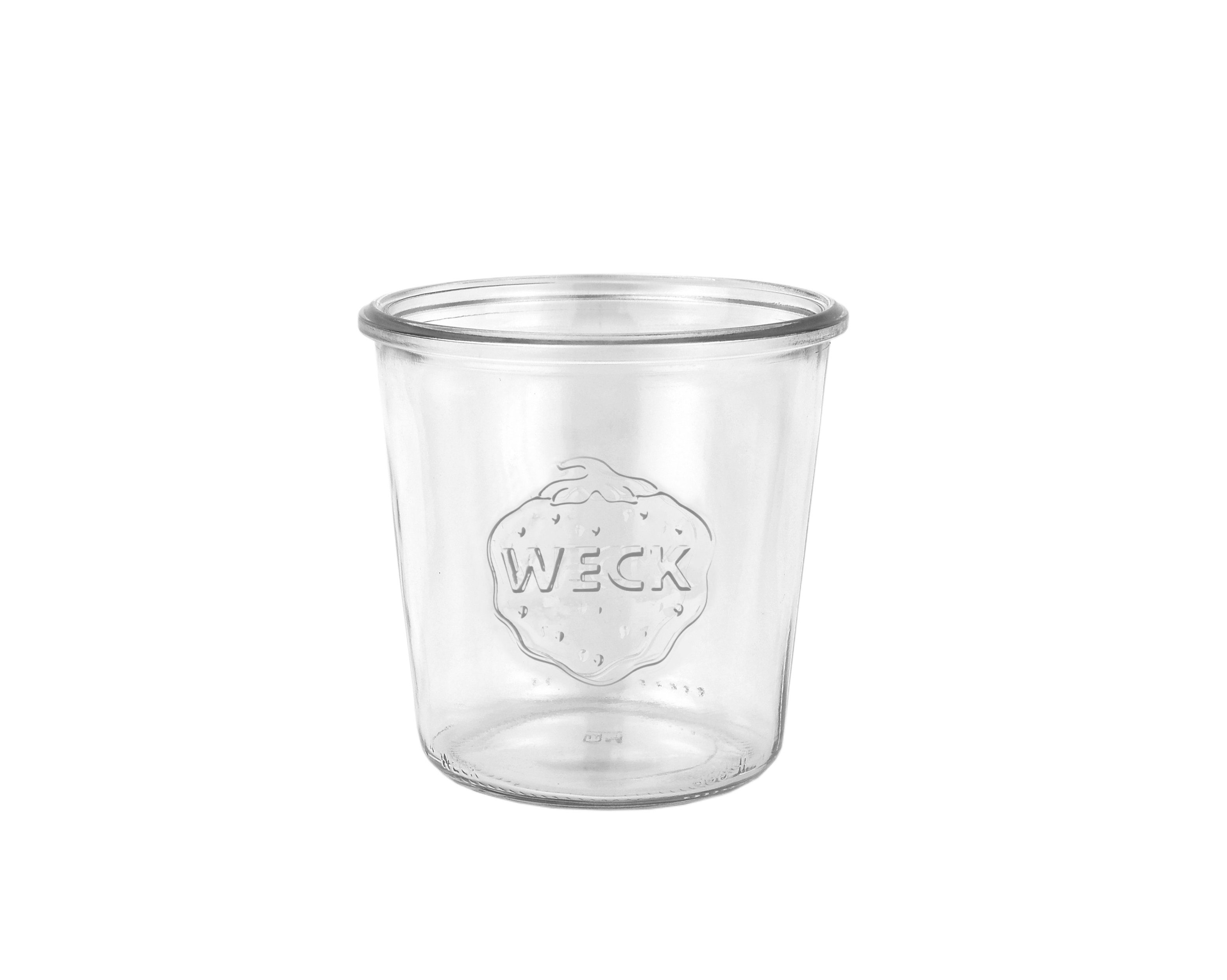 Weck Set Glas Sturzgläser Einmachglas 580ml Gläser Gelierzauber MamboCat 18er Rezeptheft, inkl.