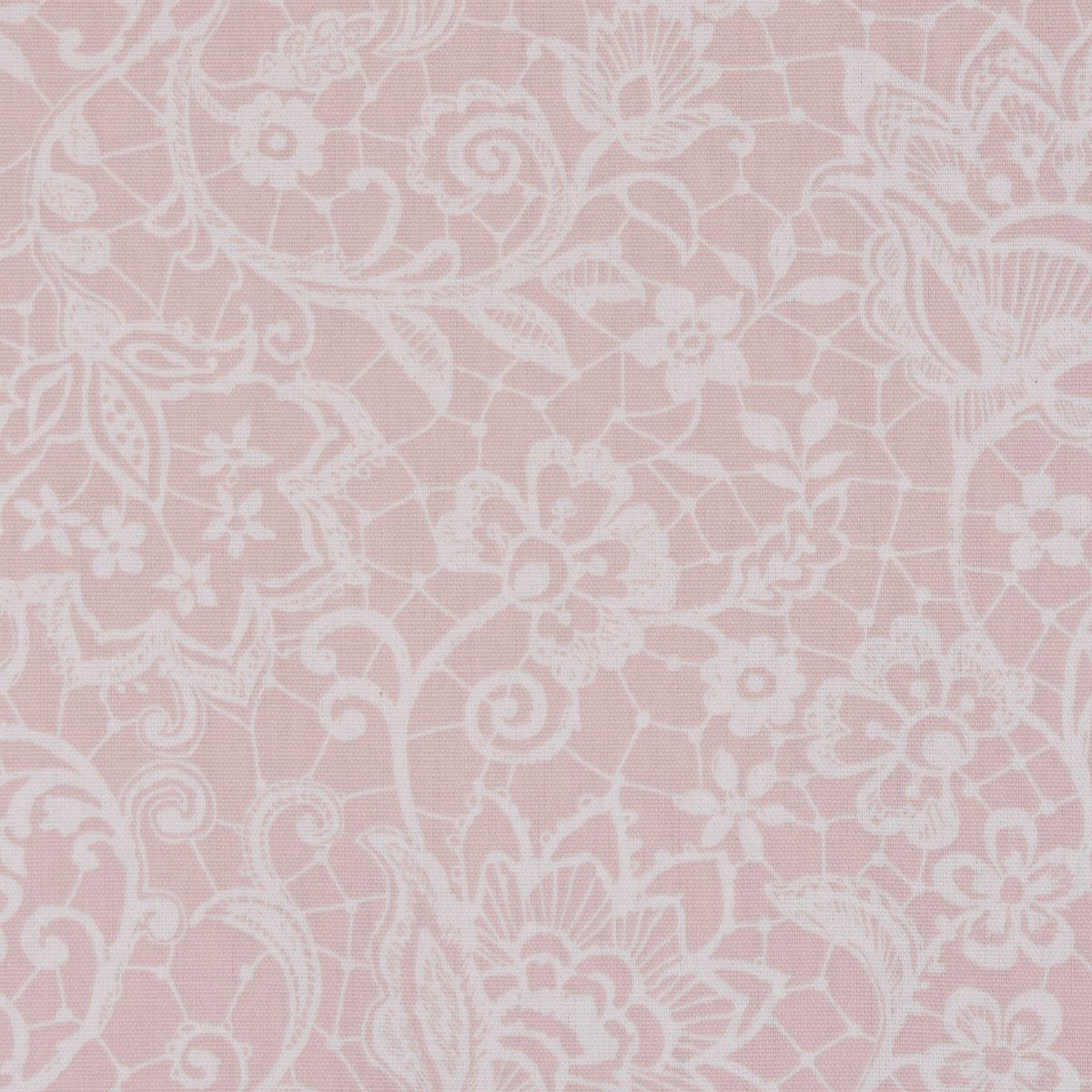 Lace 245cm, blickdicht, Spitze Vorhang made rosa SCHÖNER Smokband LEBEN., (1 florale SCHÖNER handmade, LEBEN. vorgewaschen St), Baumwolle, Germany, Vorhang in