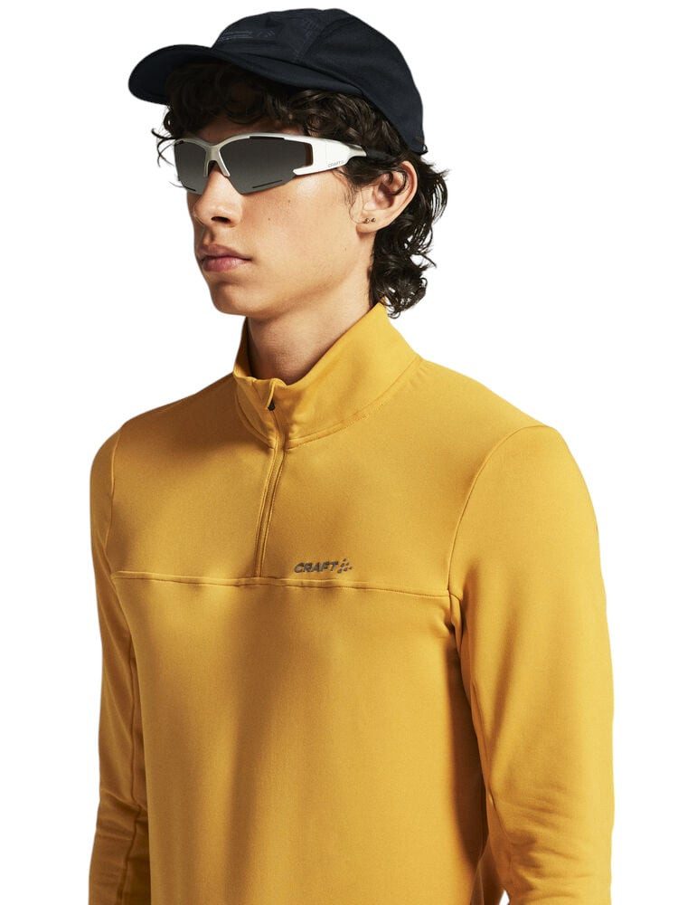 Craft Langarmshirt CORE Gain (Midlayer, Half-Zip) gelb Herren