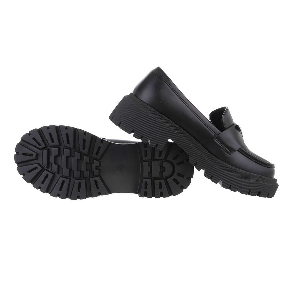 Ital-Design Damen Mokassins Freizeit Slipper (86188106) Blockabsatz Mokassi günstig online kaufen