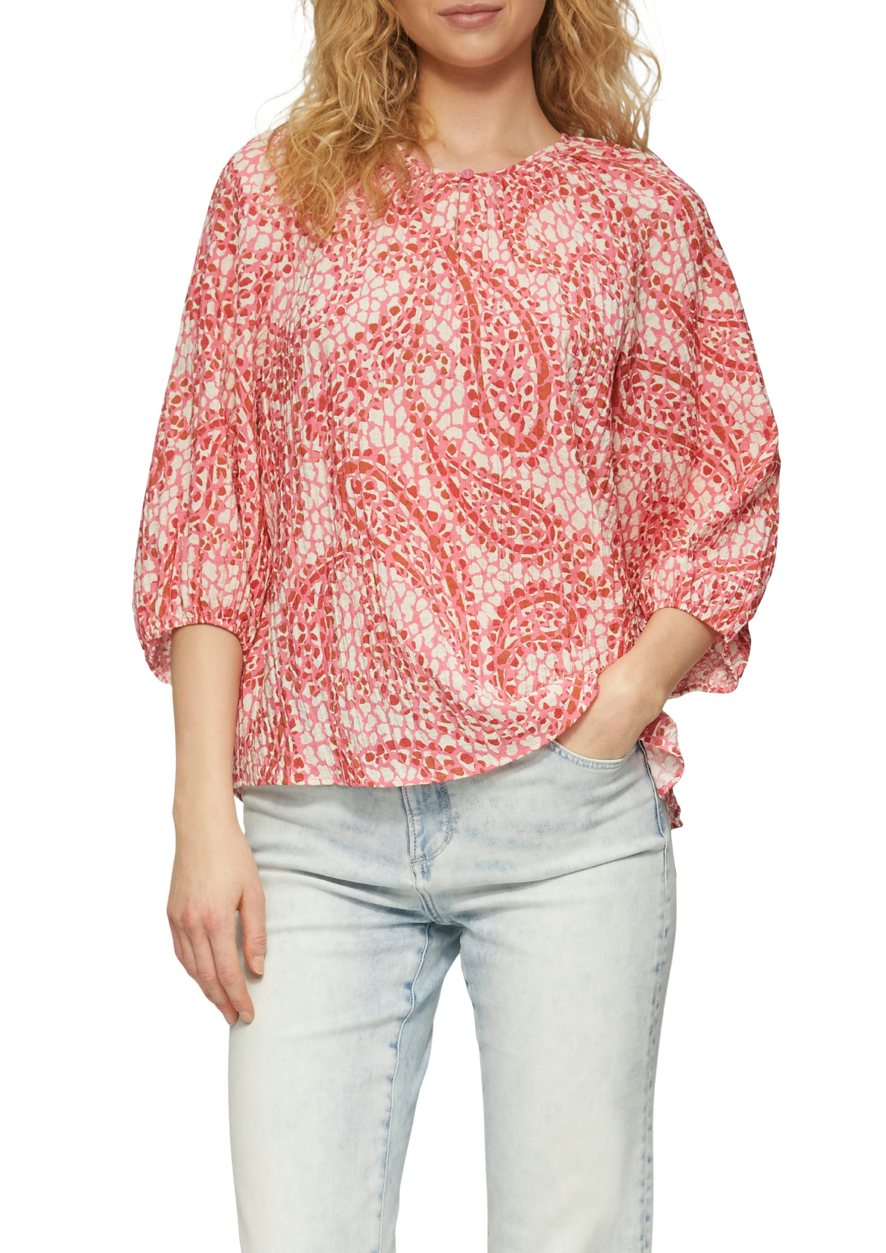 s.Oliver Klassische Bluse mit All-Over Print günstig online kaufen