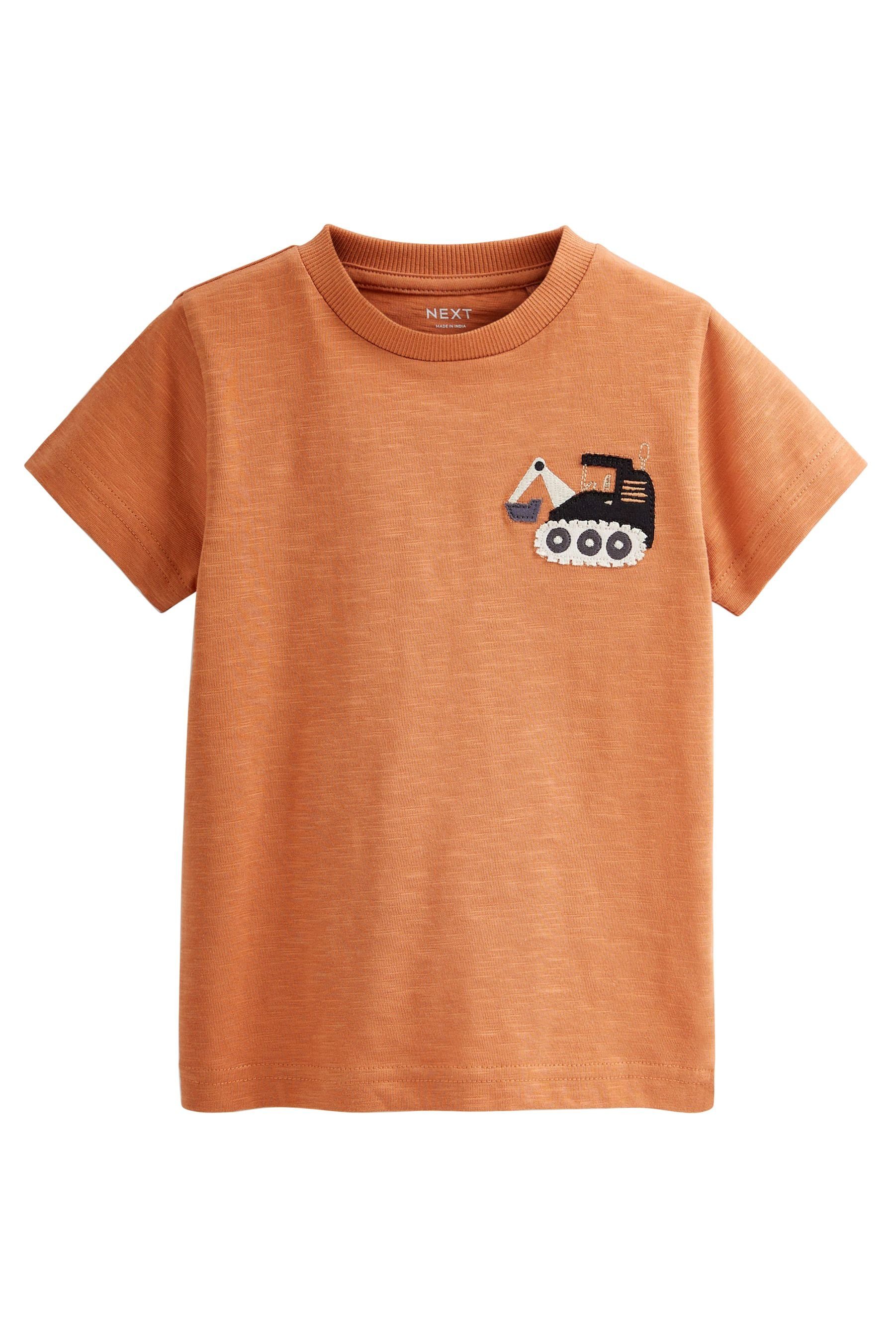 T-Shirt (4-tlg) Monochrome Next Figurenmotiv, T-Shirts mit Kurzärmelige 4er-Pack