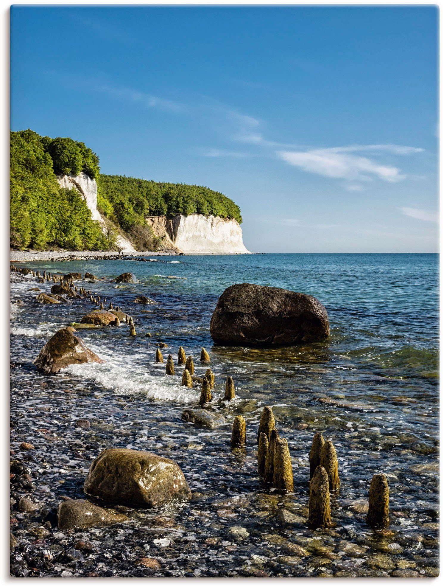 Artland Wandbild Rügen, Größen versch. in Ostseeküste der (1 als St), Poster Insel Wandaufkleber Küste oder Leinwandbild, auf