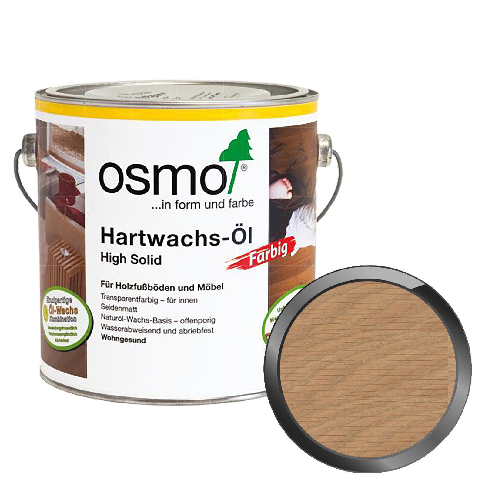 osmo Hartwachsöl Hartwachs-Öl Farbig 2,5 LTR