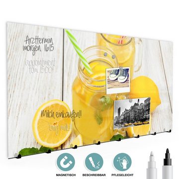 Primedeco Garderobenpaneel Magnetwand und Memoboard aus Glas Zitronensaft Design