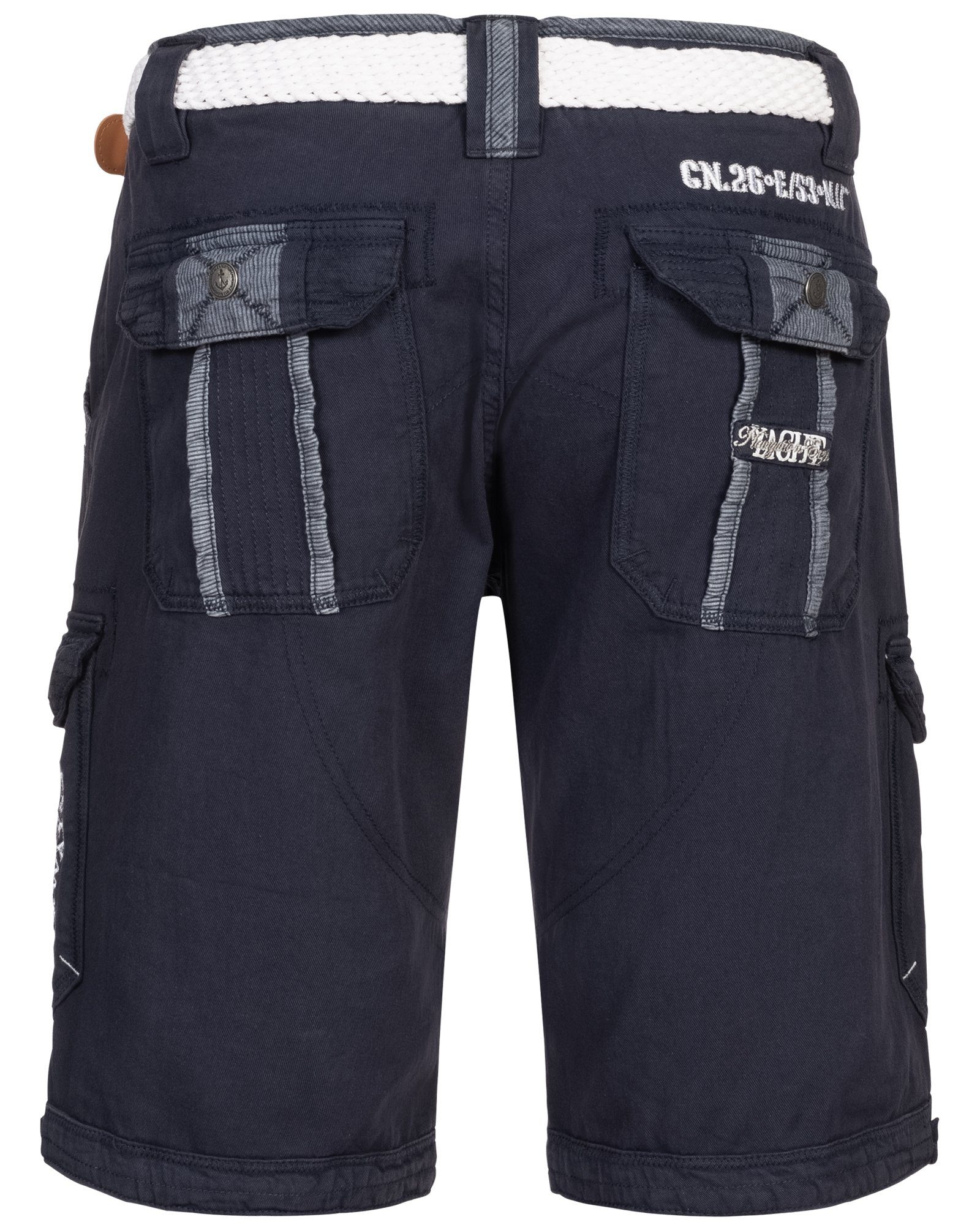 Geographical Norway Shorts Herren Cargo Shorts Kurze Hose Short Bermuda Knielang Sommer + Gürtel