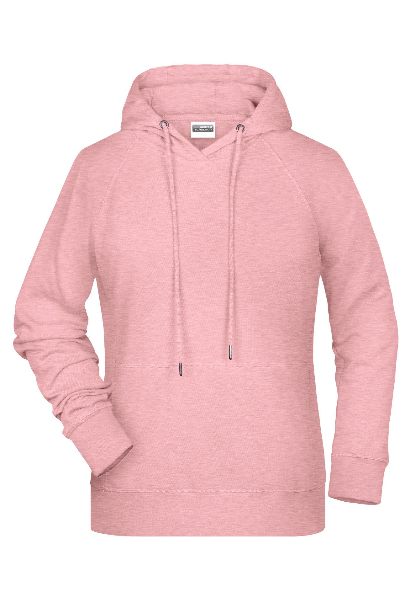 James & Nicholson Kapuzensweatshirt Hochwertiger Hoody aus Bio-Baumwolle mit tailliertem Schnitt 8023 mit Kängurutasche und Kapuze