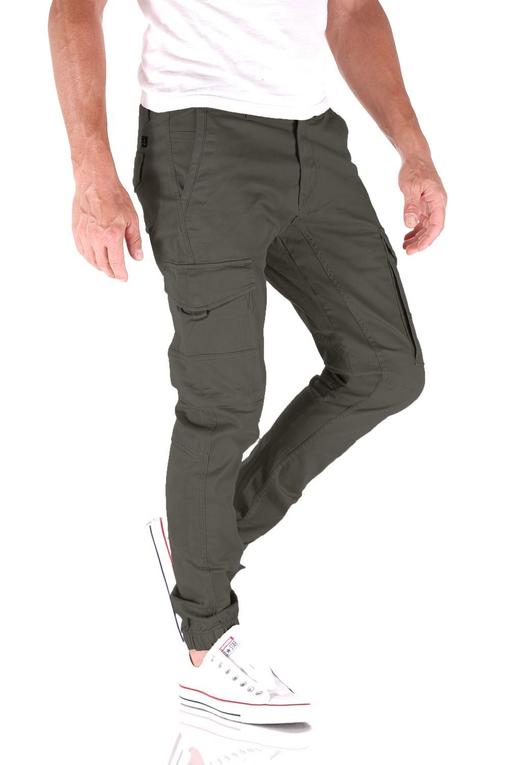 Jack & Jones Cargojeans Jack & Jones Paul Flake Tapered Slim Cargo Herren Jeans Hose