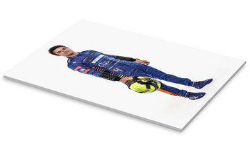 Posterlounge Acrylglasbild Motorsport Images, Lando Norris seitlich mit Helm, McLaren Team 2021, Wohnzimmer Fotografie