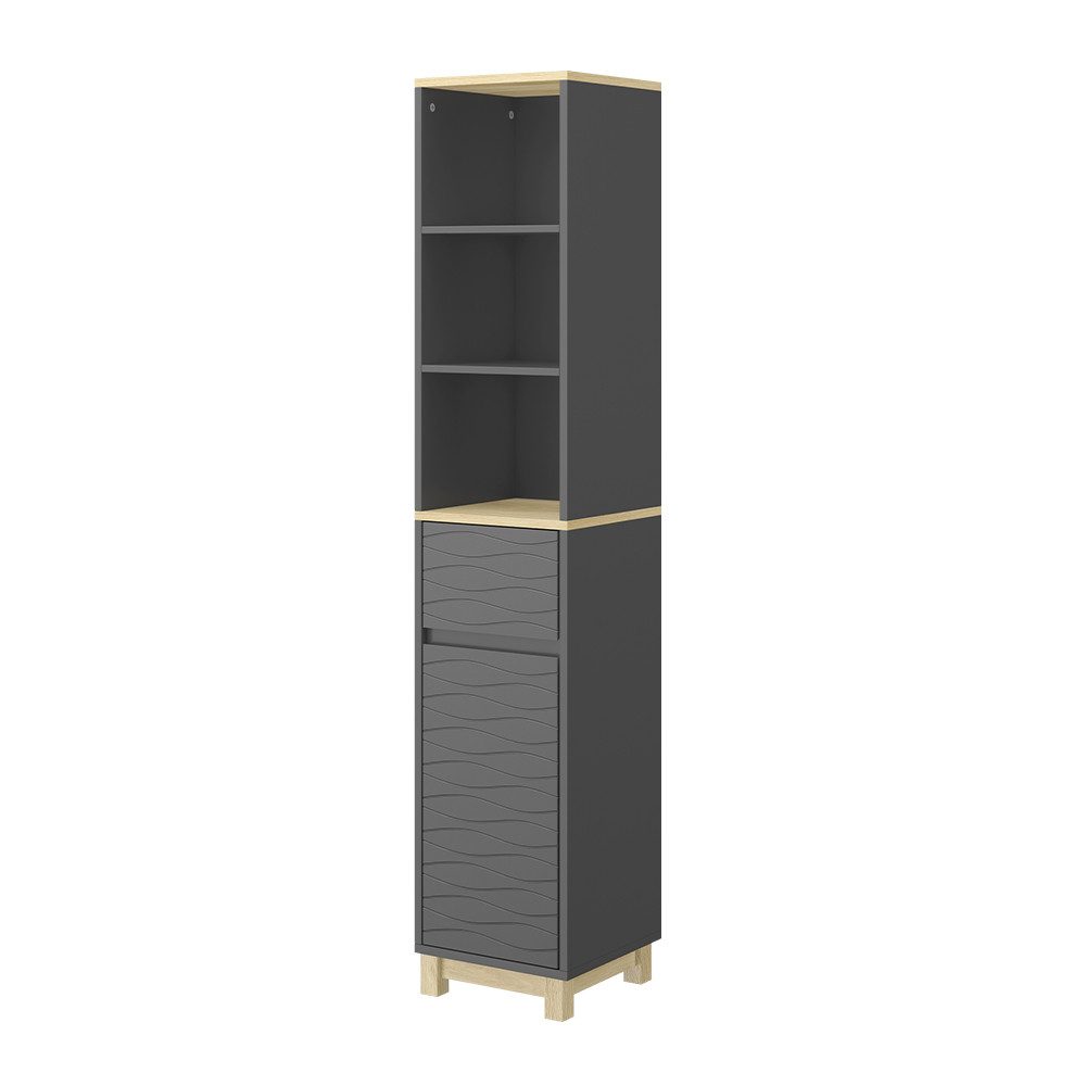 Vicco Badezimmermöbel Livia Anthrazit 30 x 152 cm mit Schublade günstig online kaufen