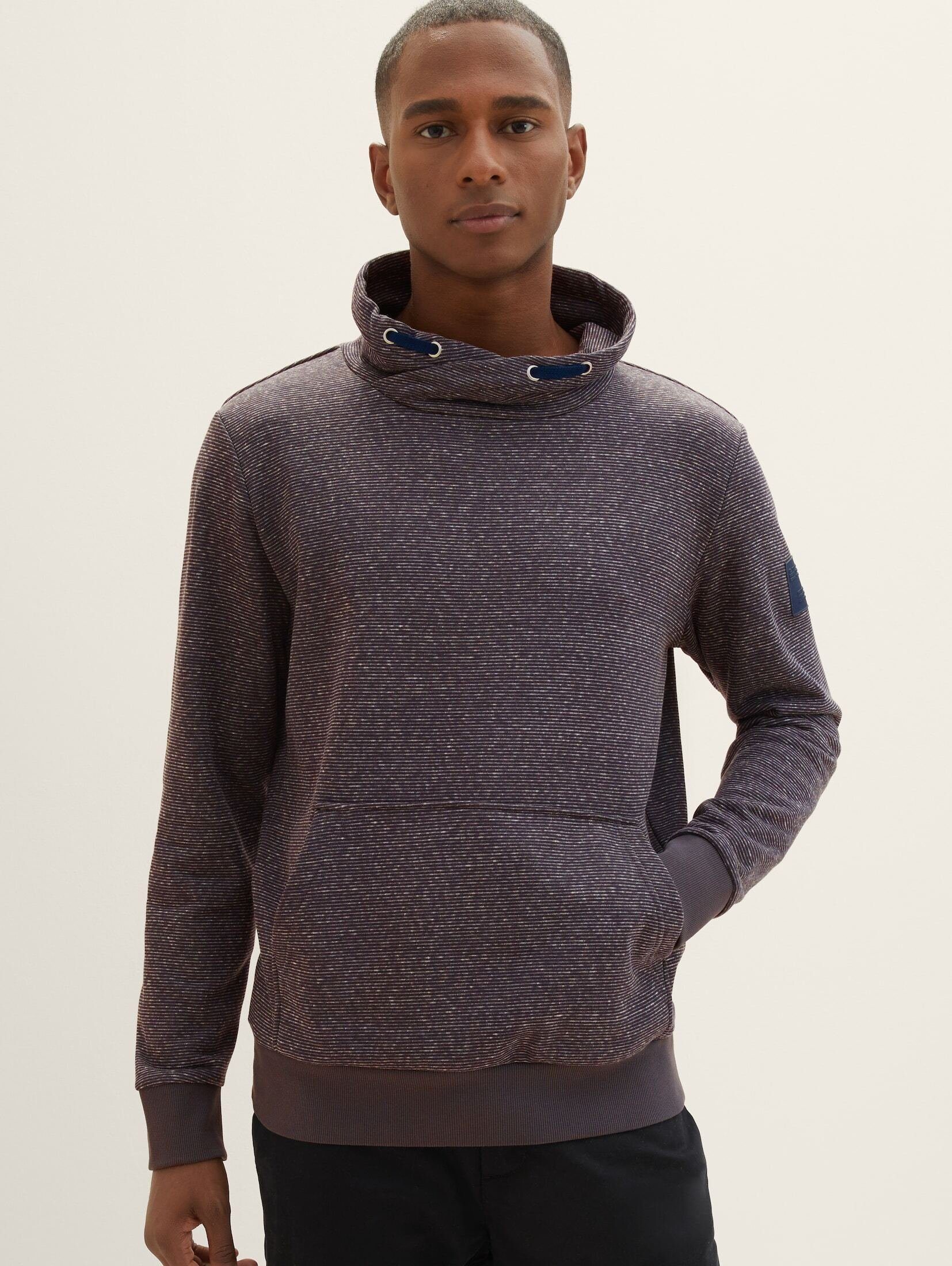 Hoodie Melange Grey Sweatshirt in Optik TAILOR Tarmac TOM Melange