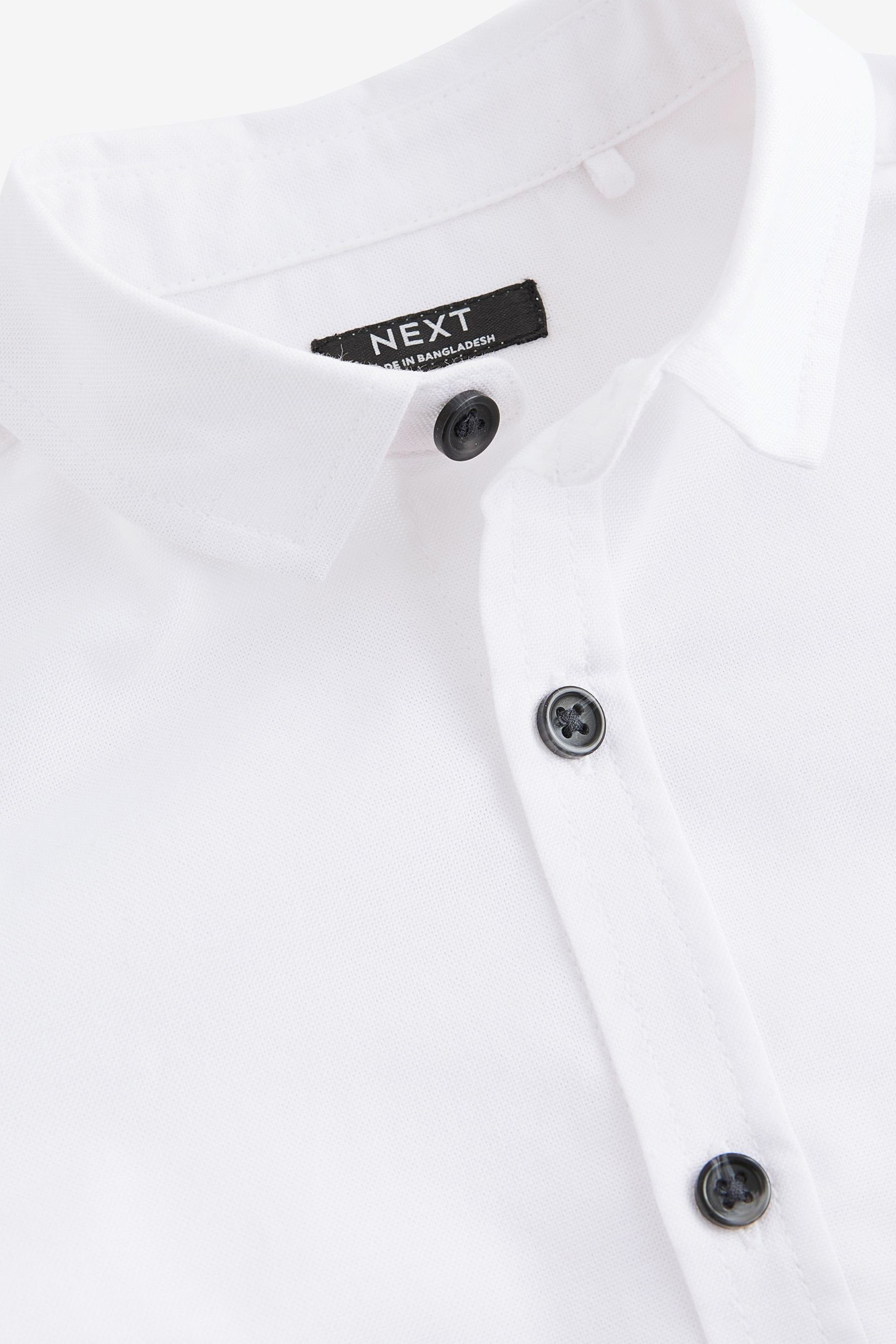 Next (1-tlg) White Langärmeliges Langarmhemd Oxfordhemd