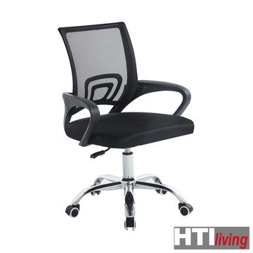 HTI-Living Schreibtischstuhl Schreibtischstuhl Georg Schwarz (Stück, 1 St), höhenverstellbarer Drehstuhl Lordosenstütze für ergonomisches Sitzen