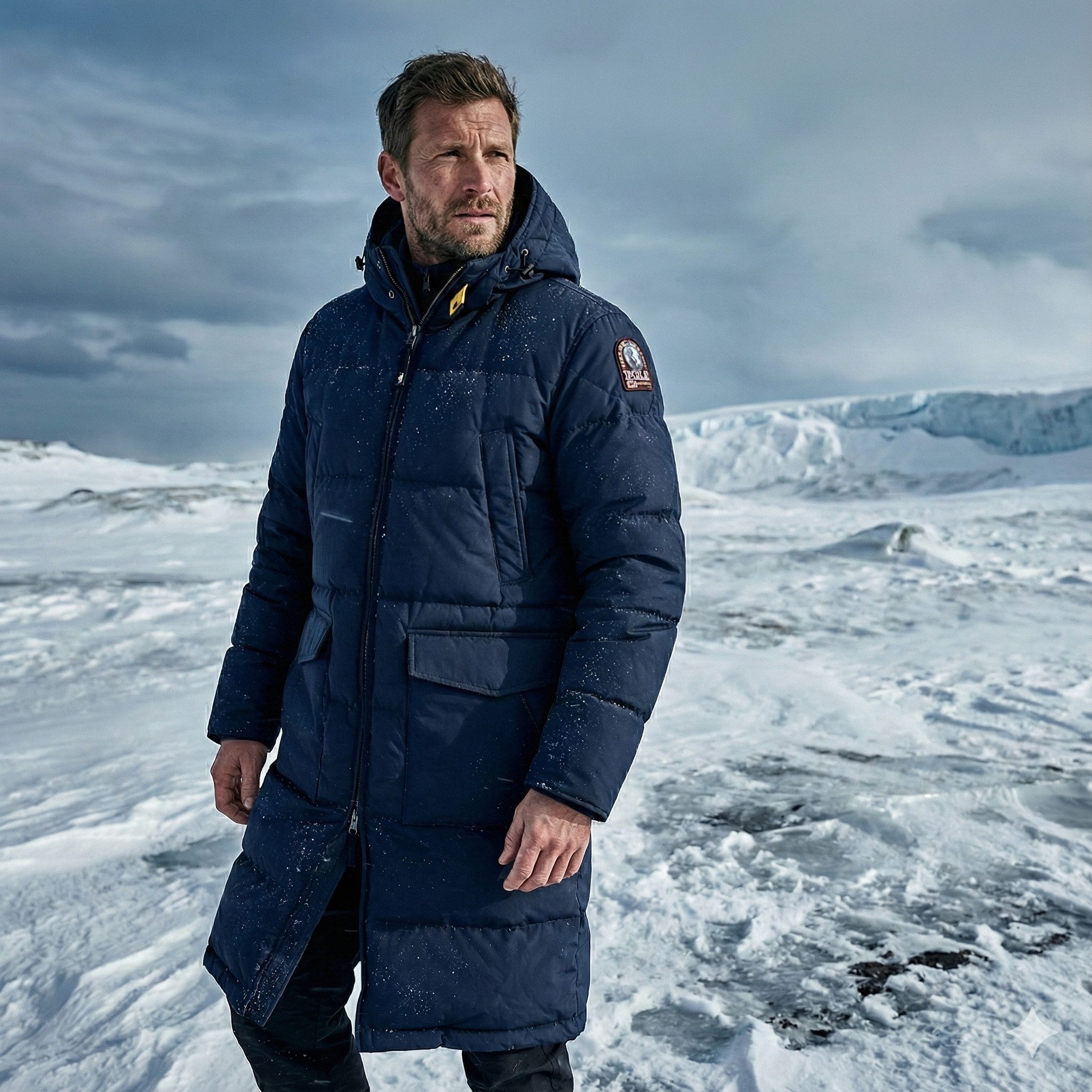 Parajumpers Daunenmantel PJS LONG BEAR - DAUNEN PARKA MIT KAPUZE für Herren Navy Blau