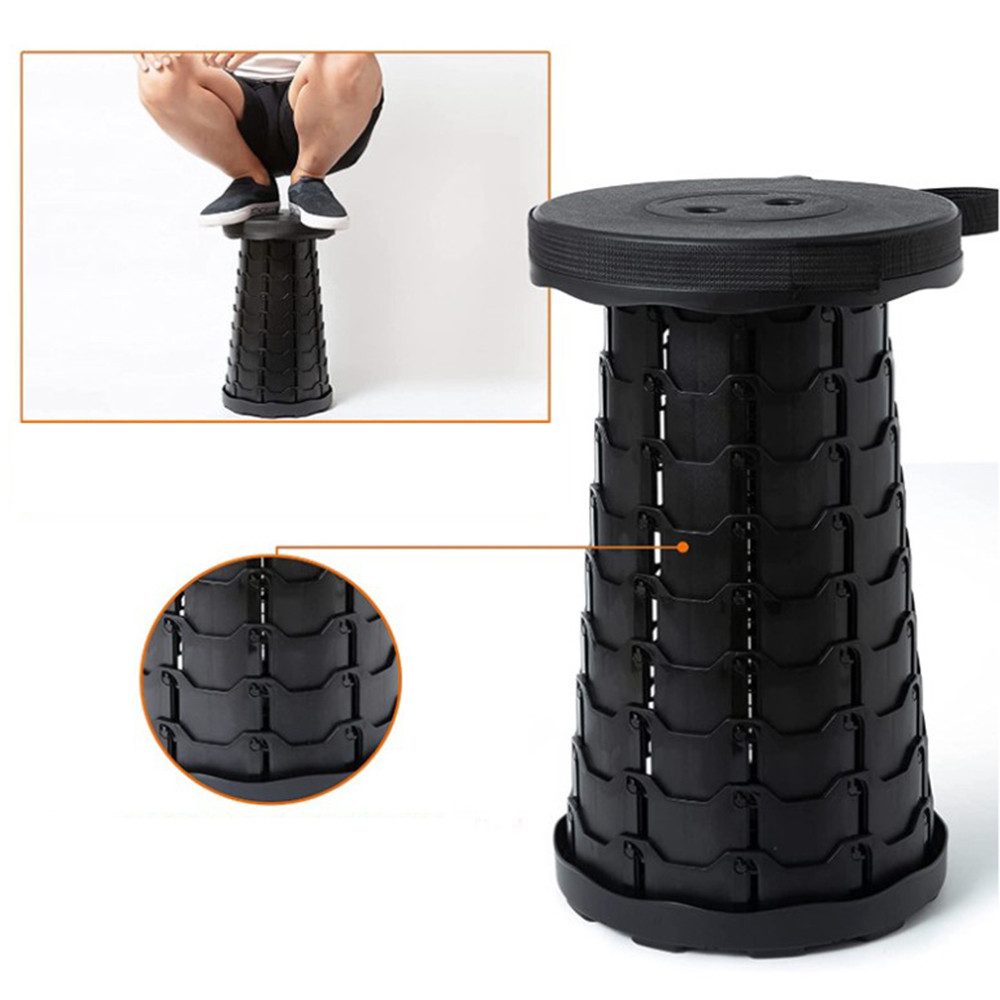 JEOBEST Campinghocker Tragbarer Klapphocker, Mini Teleskophocker, günstig online kaufen