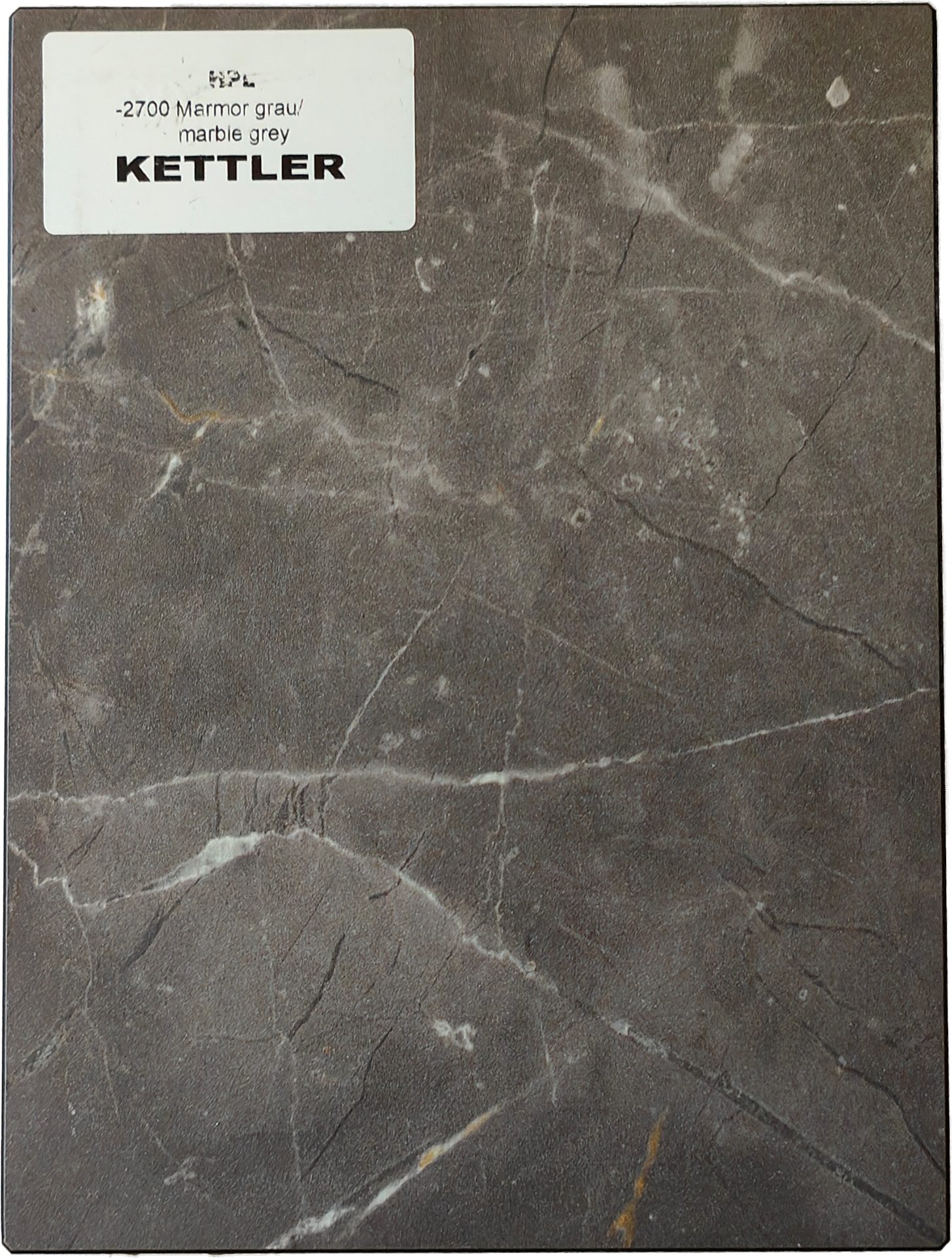 KETTLER Tischplatte HPL Tischplatte 160cm x 95cm x 1,3cm, Marmor grau, Wing Profil