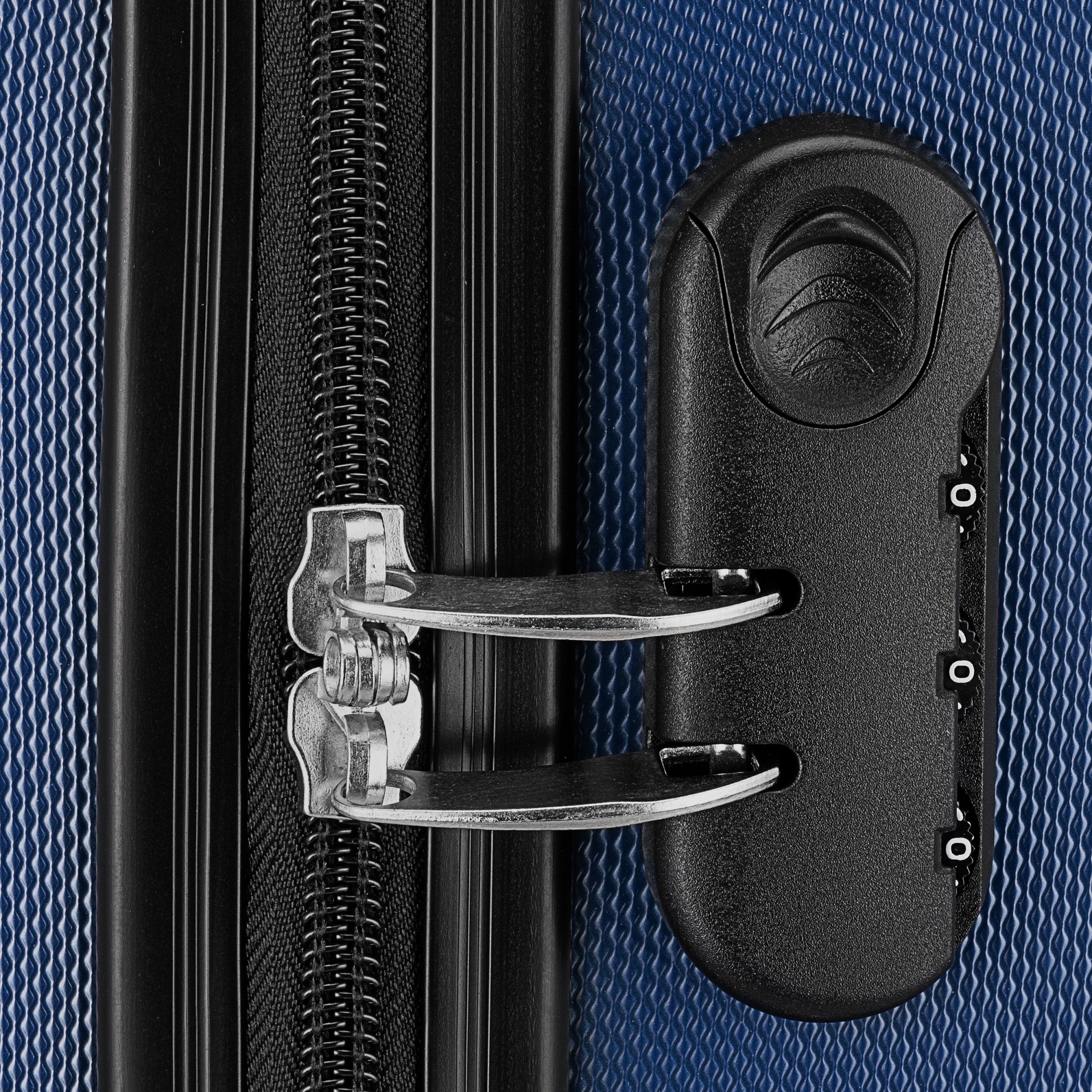 KOFFER-BARON* Koffer Basic XL Hartschalenkoffer naviblau Reisegepäck ABS, Trolley