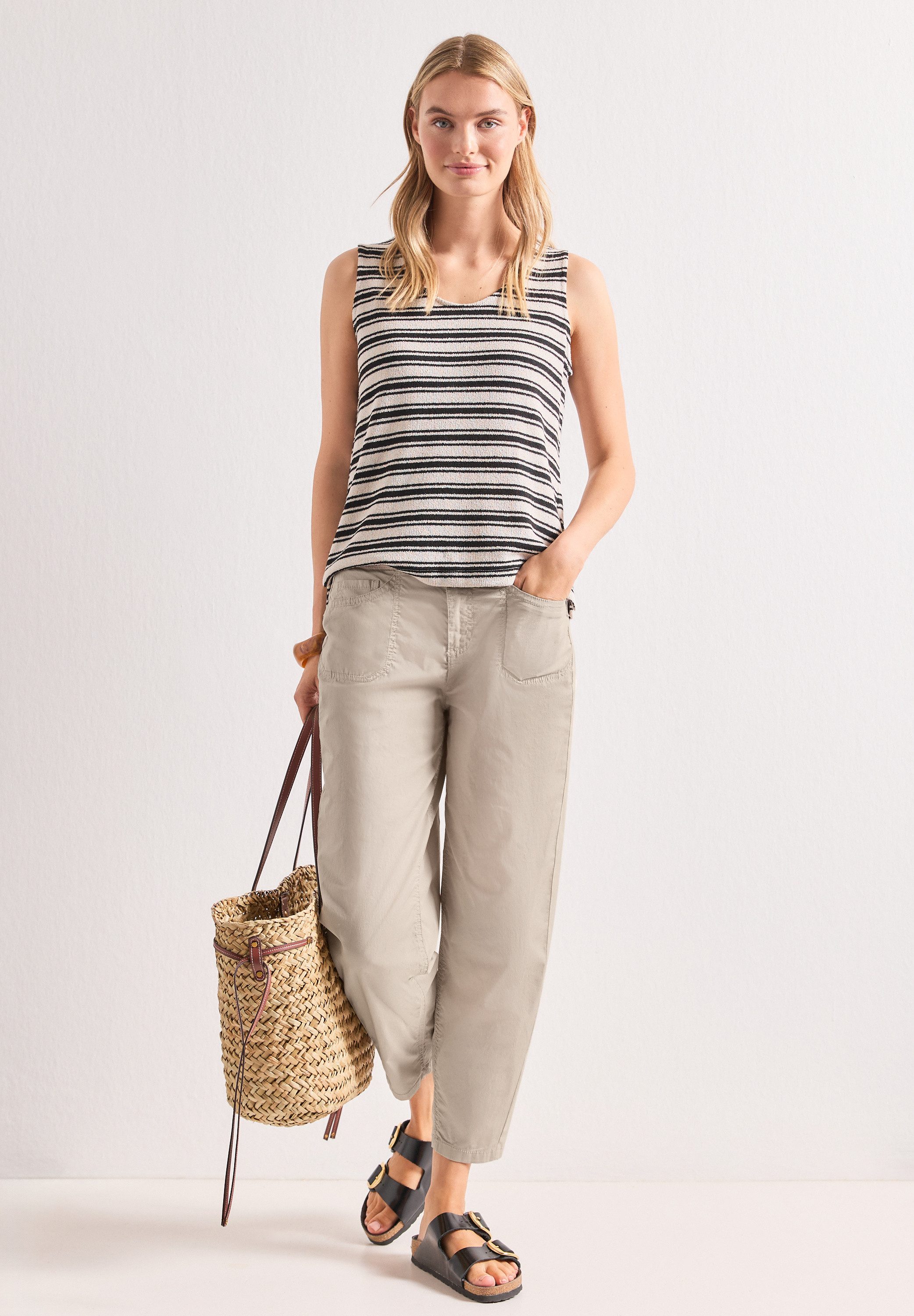 STREET ONE Stoffhose High Waist