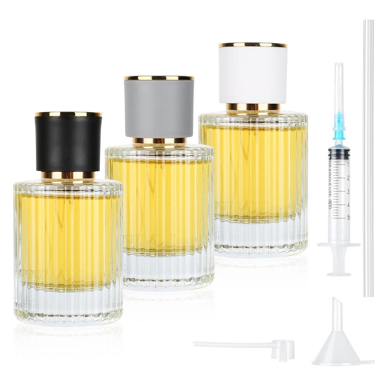 LuxusKollektion Sprühflasche Parfümzerstäuber nachfüllbar 50ml klar gestreift