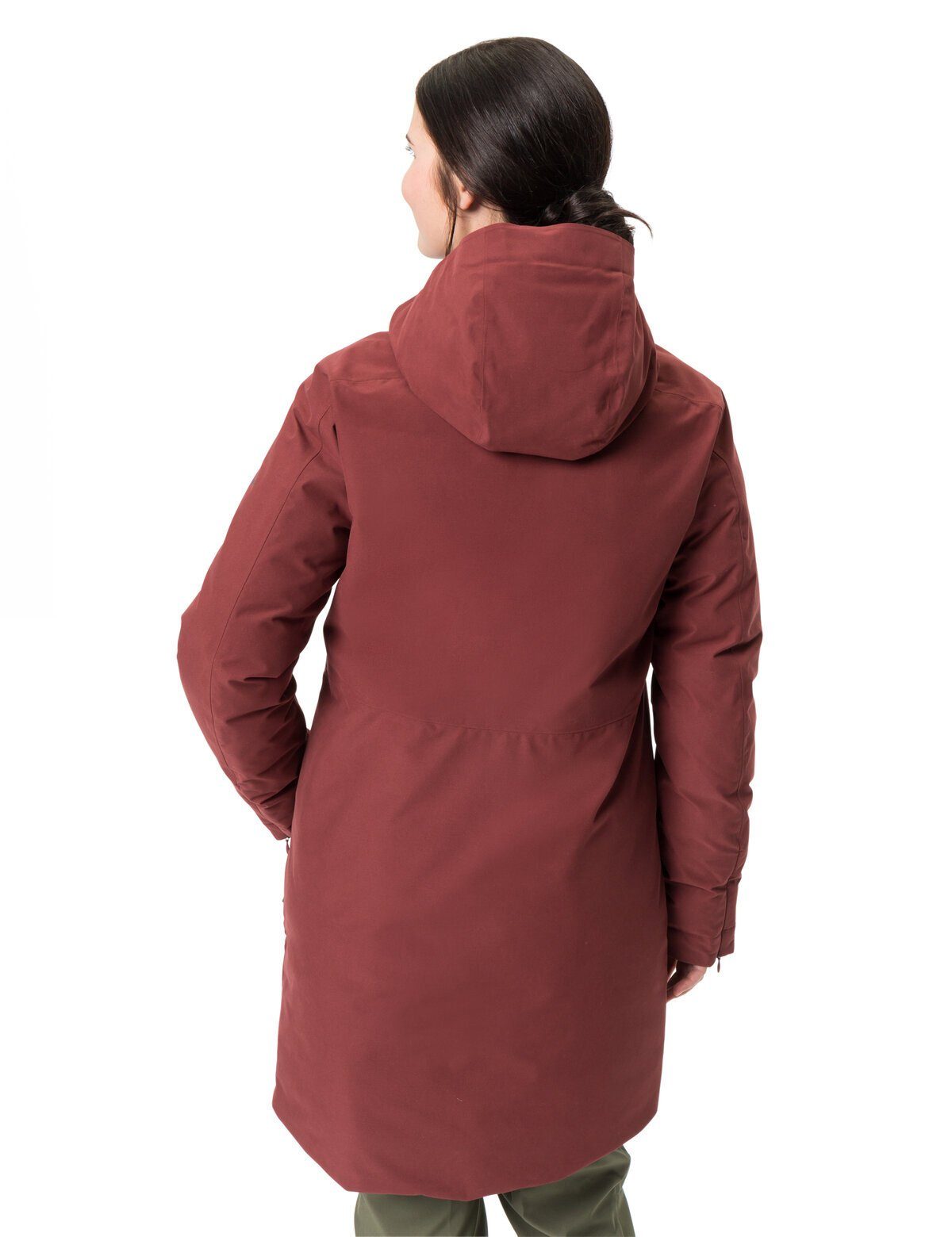 Mineo dark III cherry VAUDE kompensiert Klimaneutral Outdoorjacke Coat (1-St) Women's